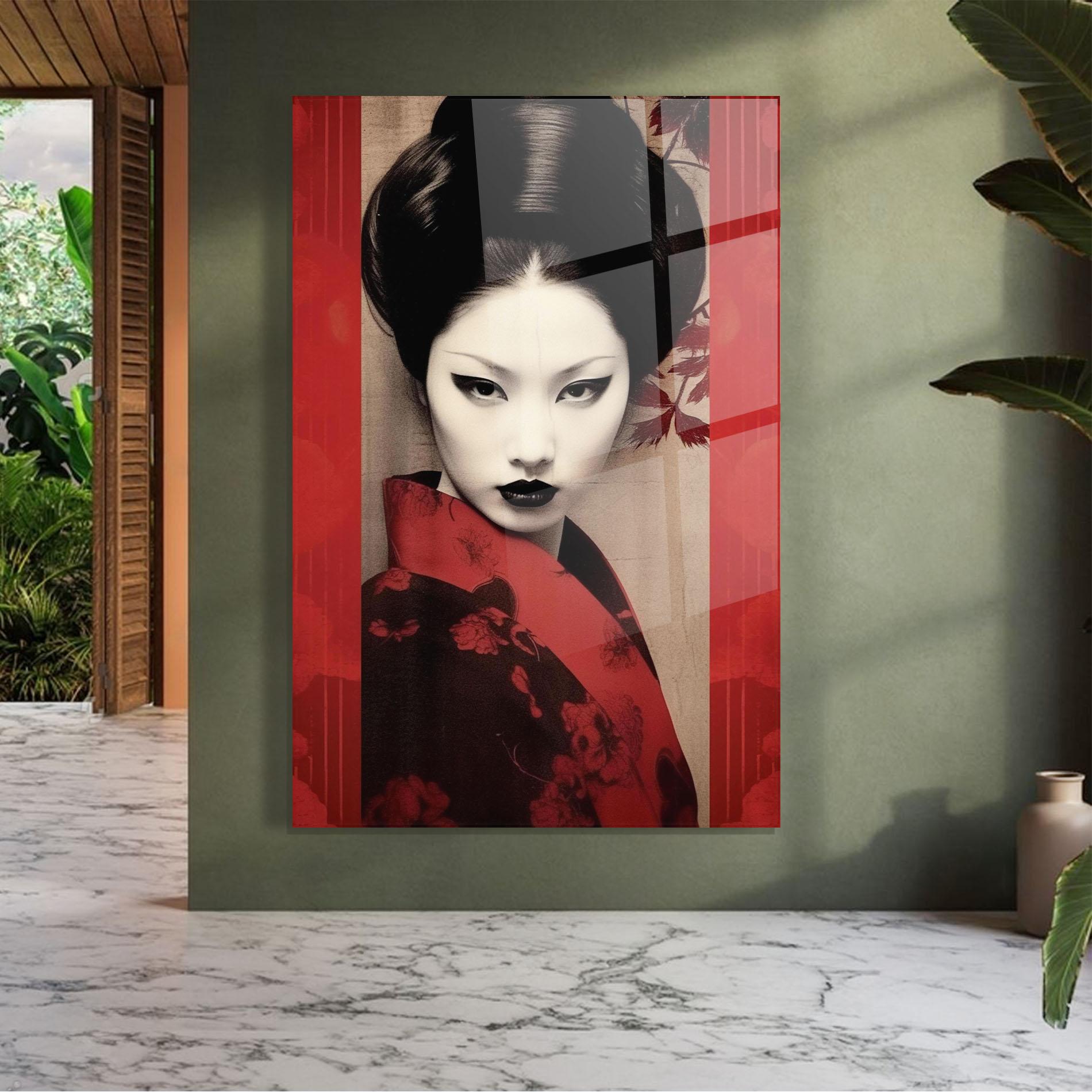 Tablou Sticla Black Asiatic Makeup mockup 7