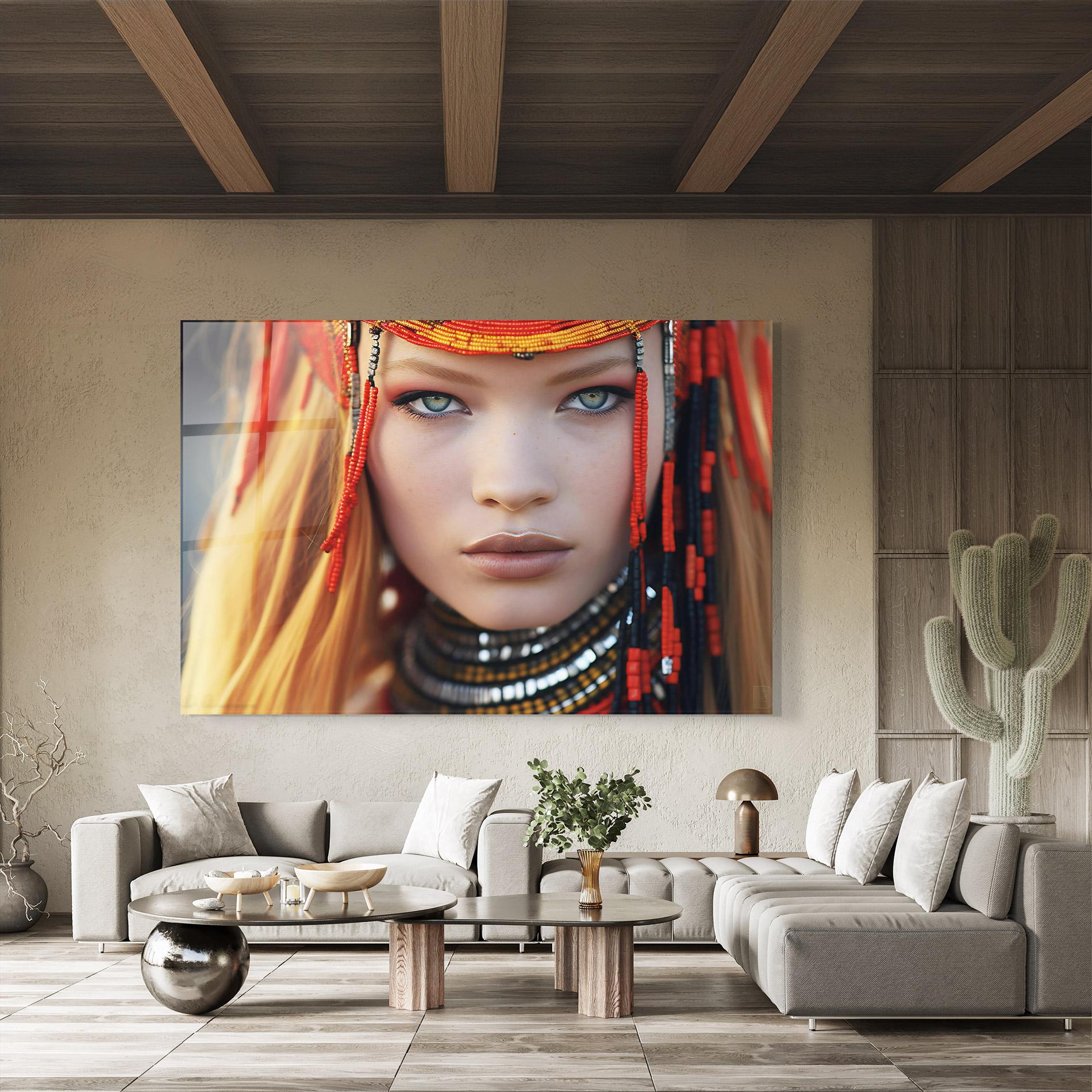 Tablou Sticla Closeup Portrait Pretty Eyes mockup 8