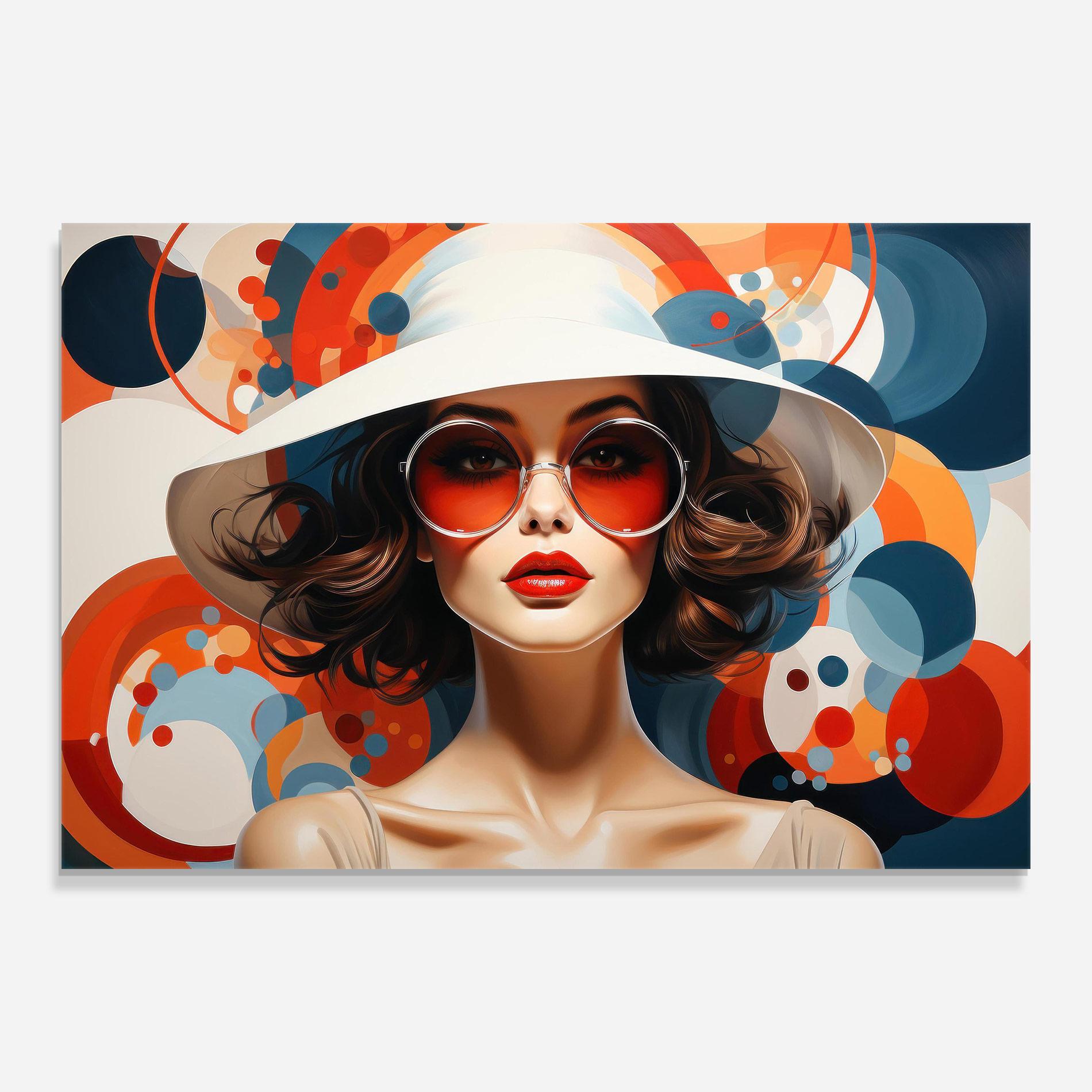 Tablou Sticla Big Glasses Woman mockup 0