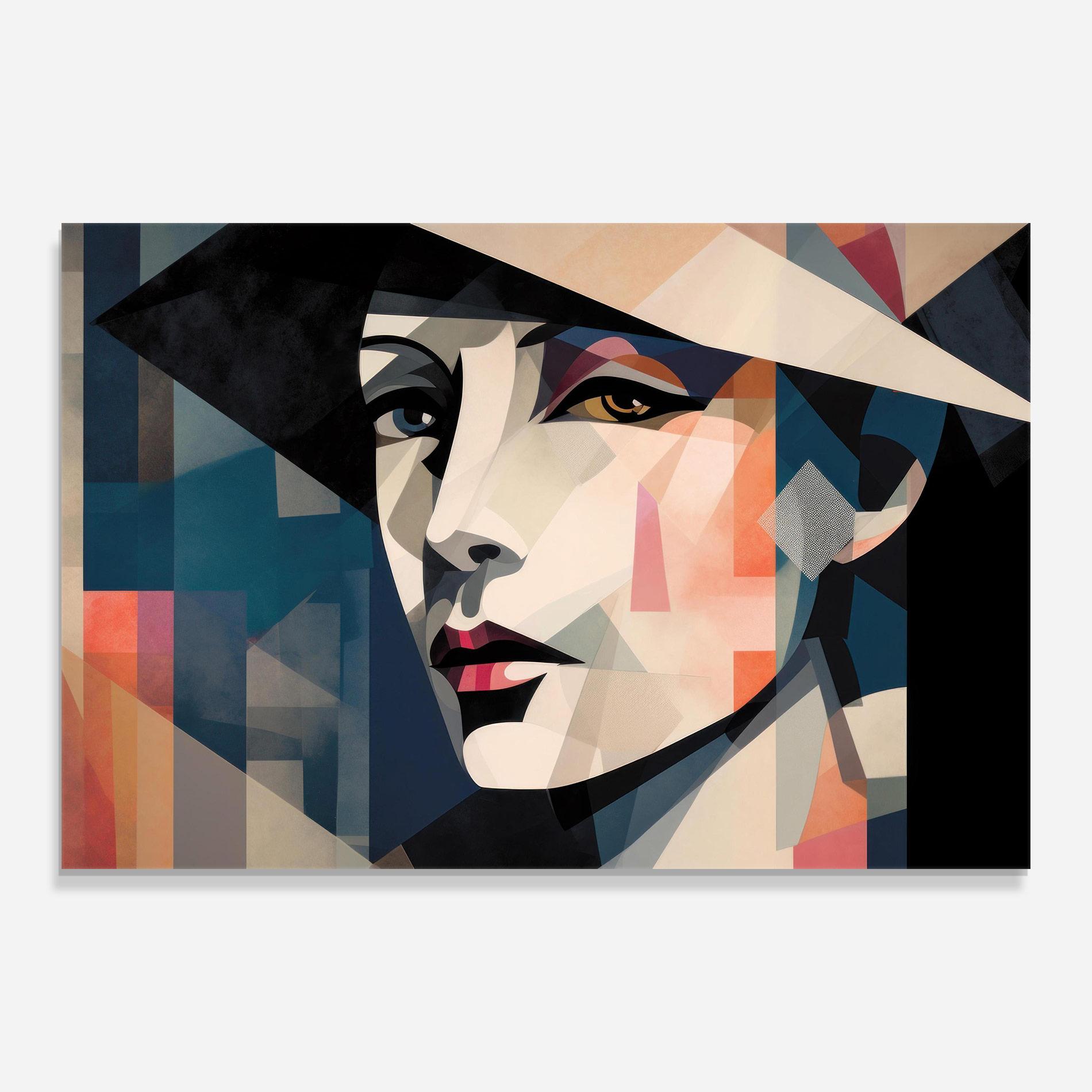 Tablou Sticla Chicago Portrait mockup 0