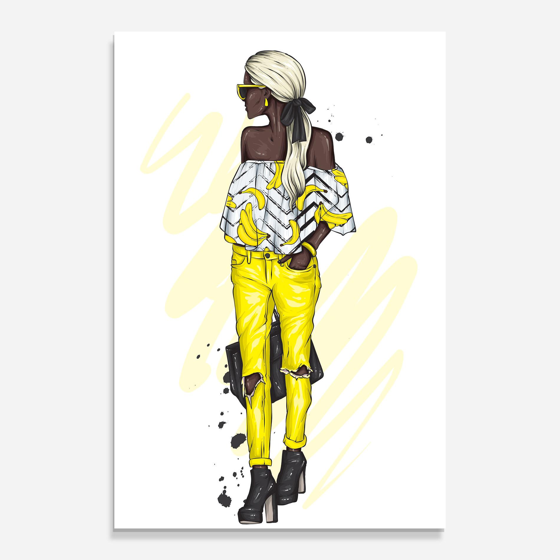 Tablou Sticla Banana Blouse mockup 0