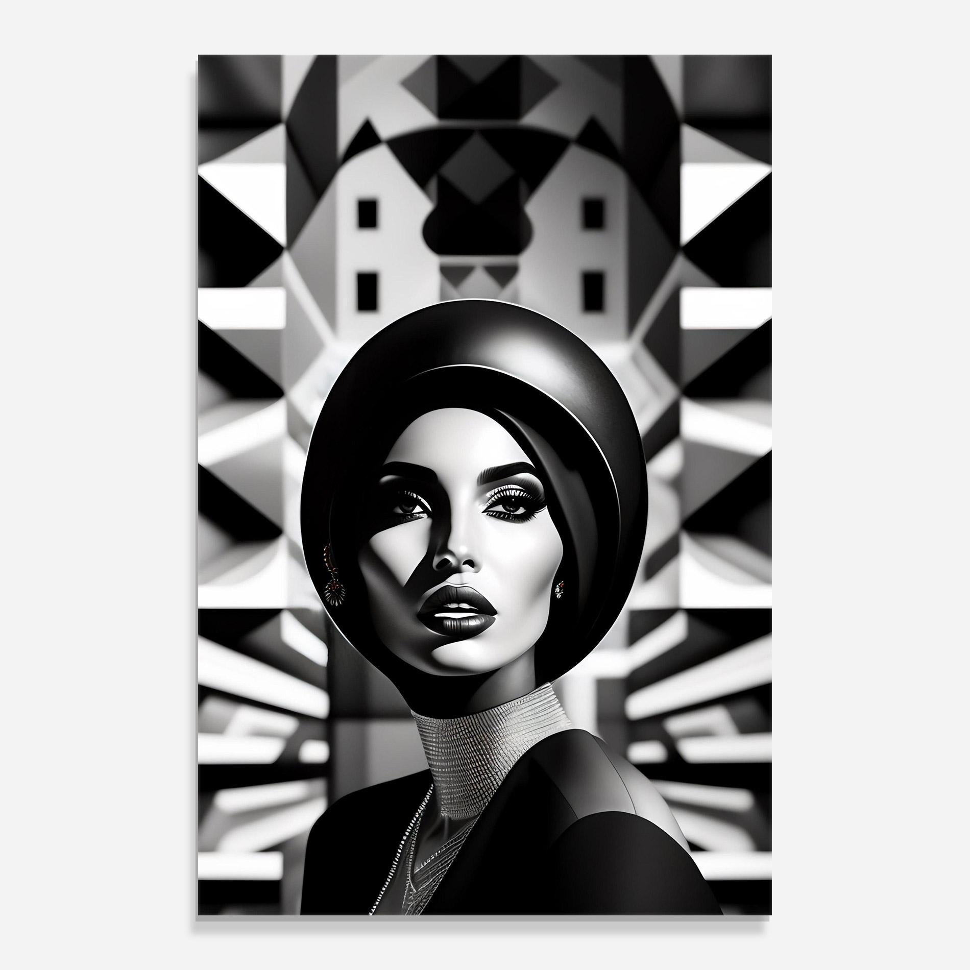 Tablou Sticla Big Black Hat mockup 0