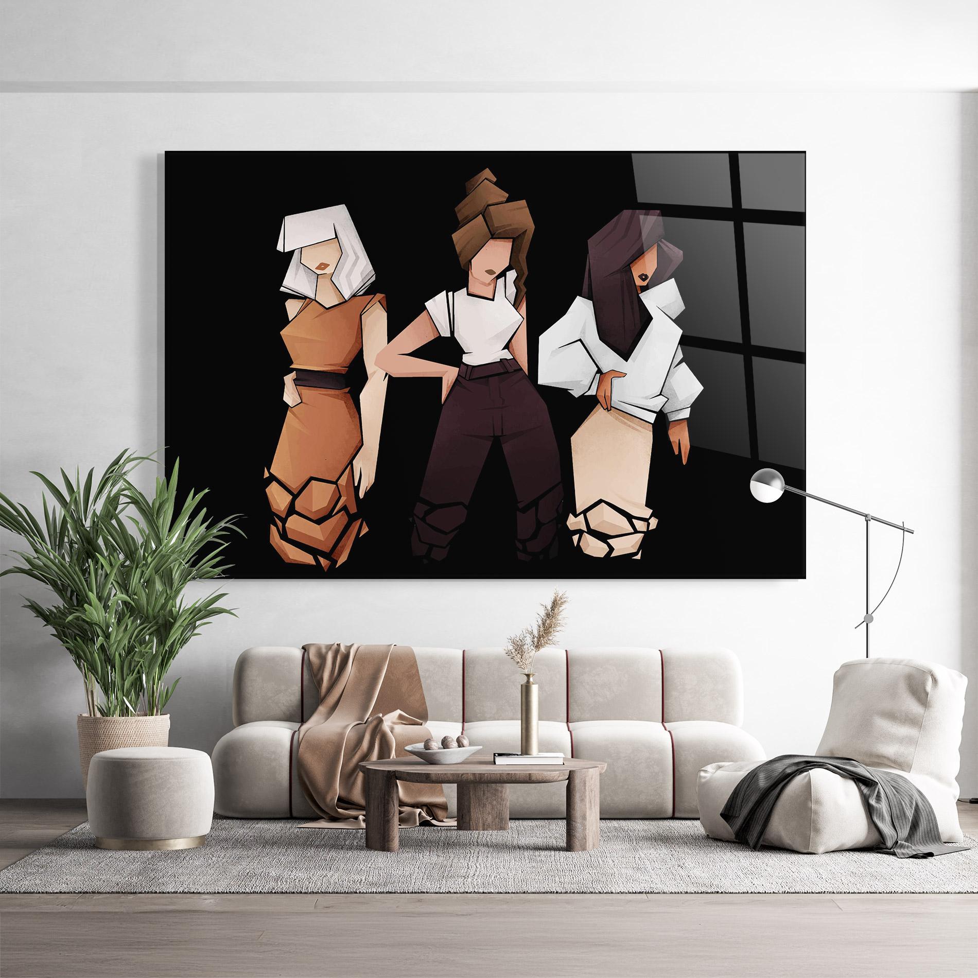 Tablou Sticla Bussines Women mockup 9