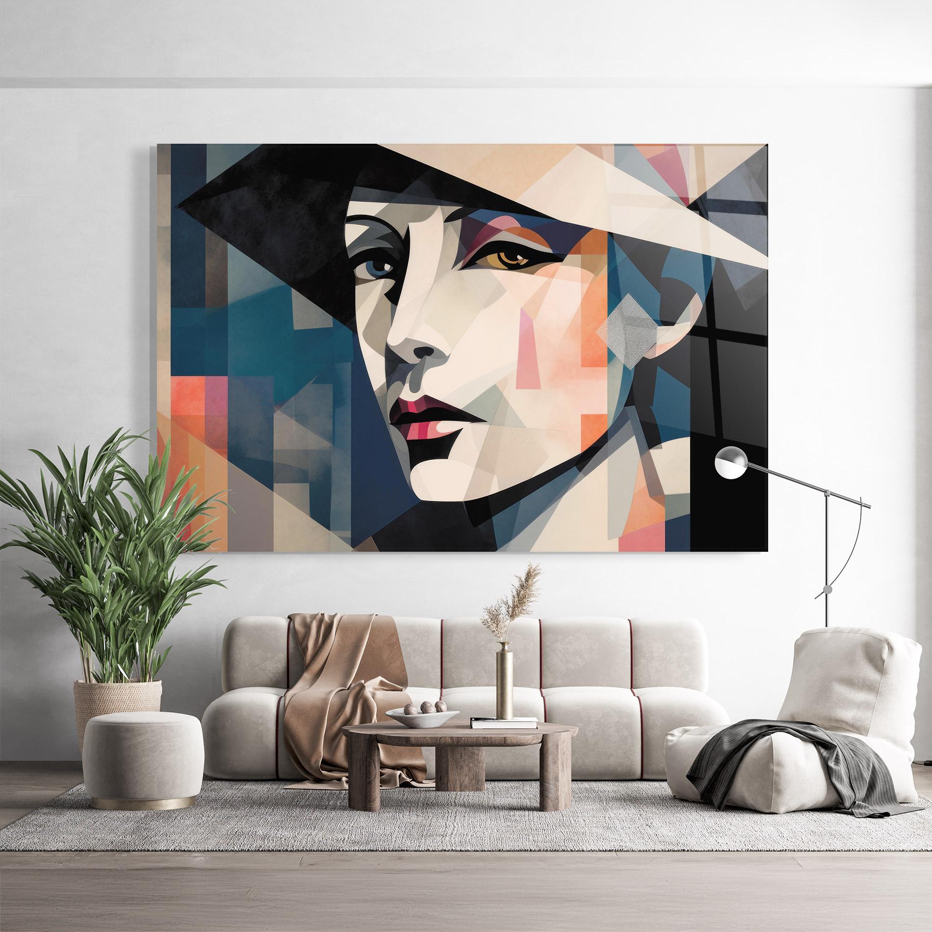 Tablou Sticla Chicago Portrait mockup 9