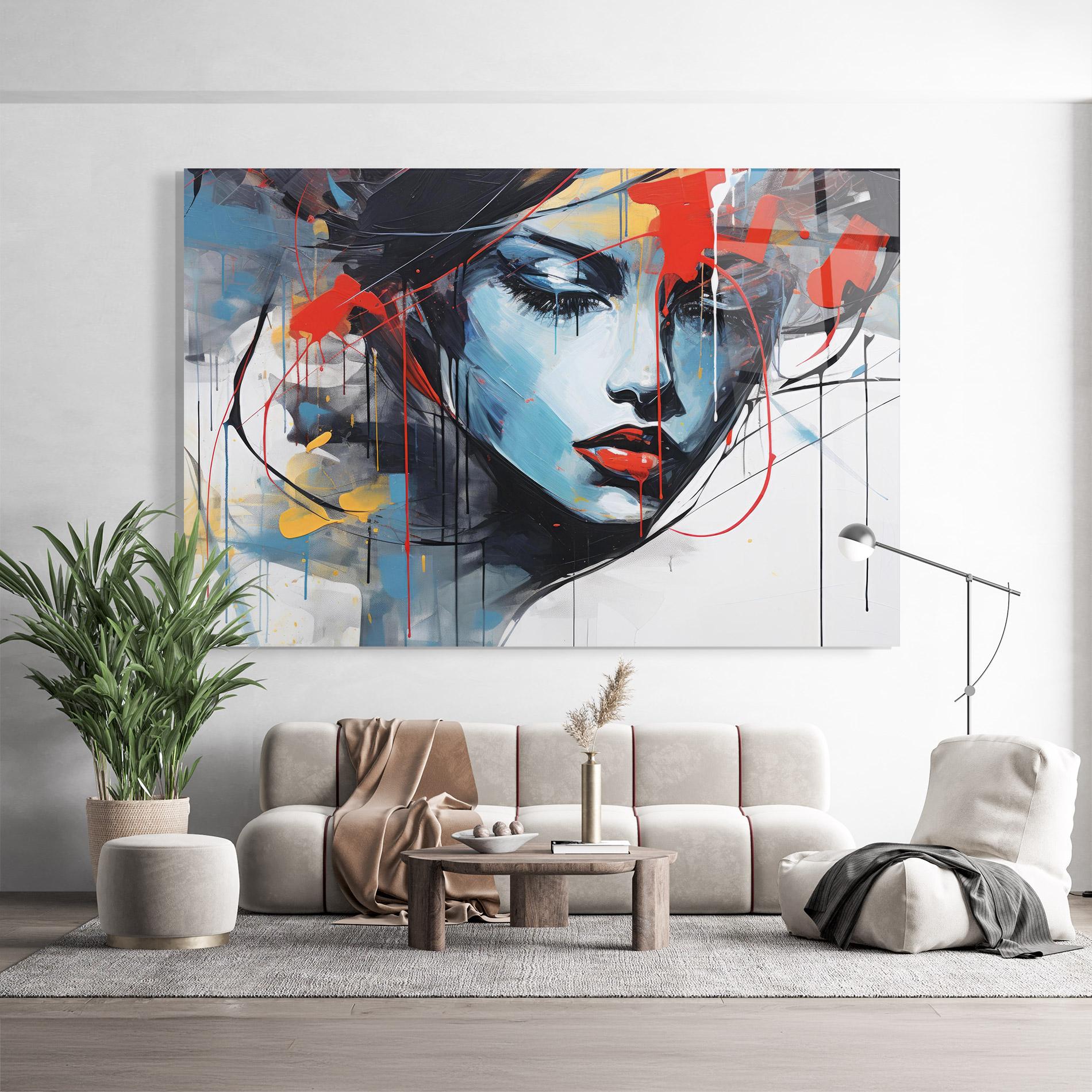 Tablou Sticla Edgy Woman mockup 9