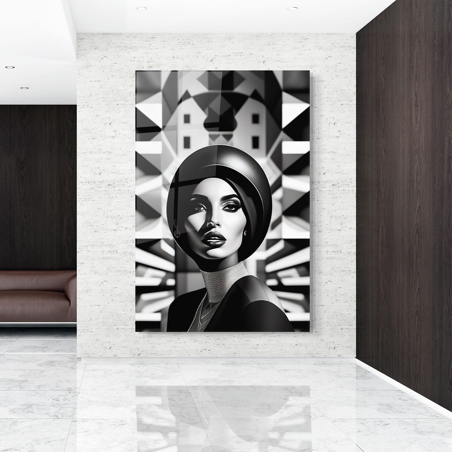 Tablou Sticla Big Black Hat mockup 9