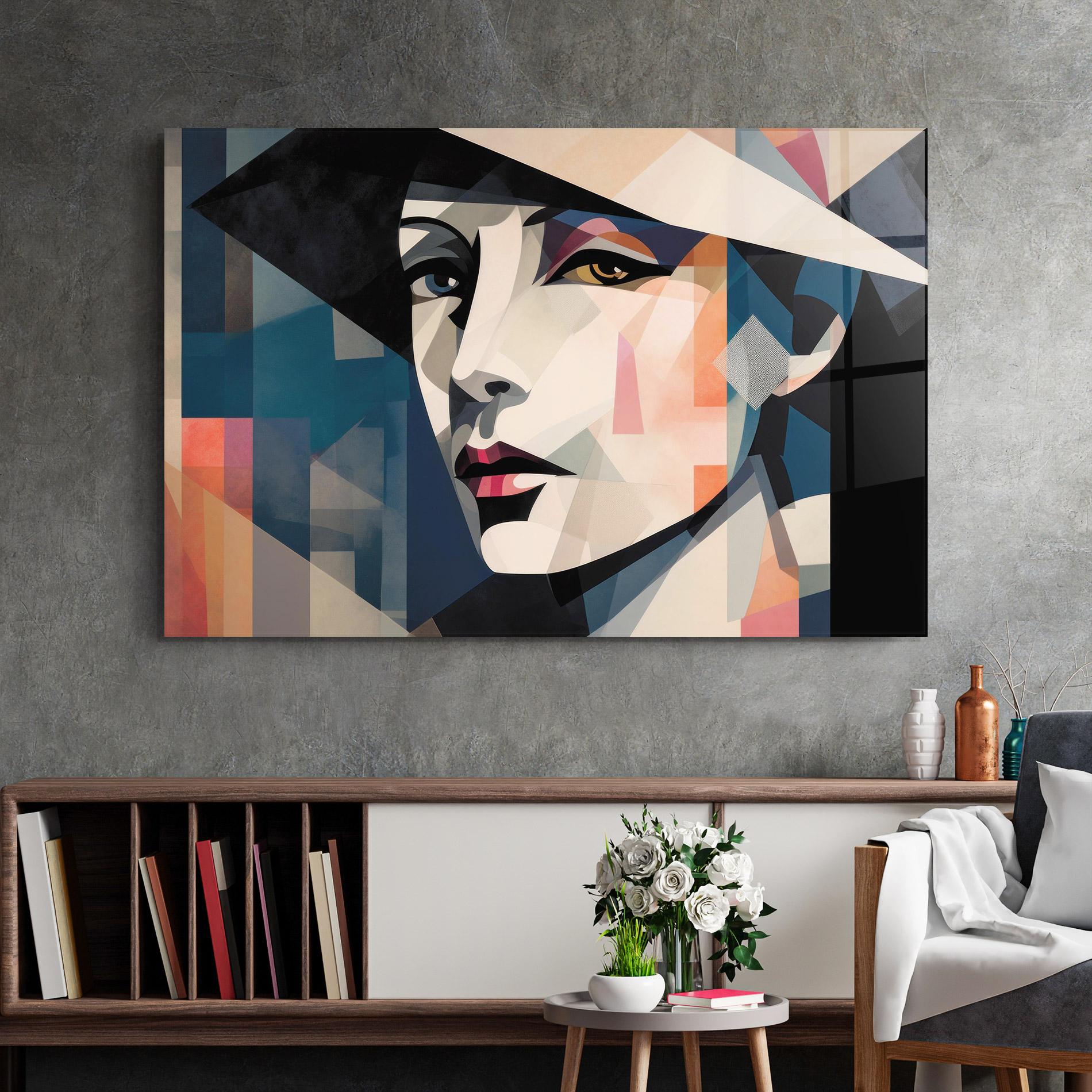 Tablou Sticla Chicago Portrait mockup 2