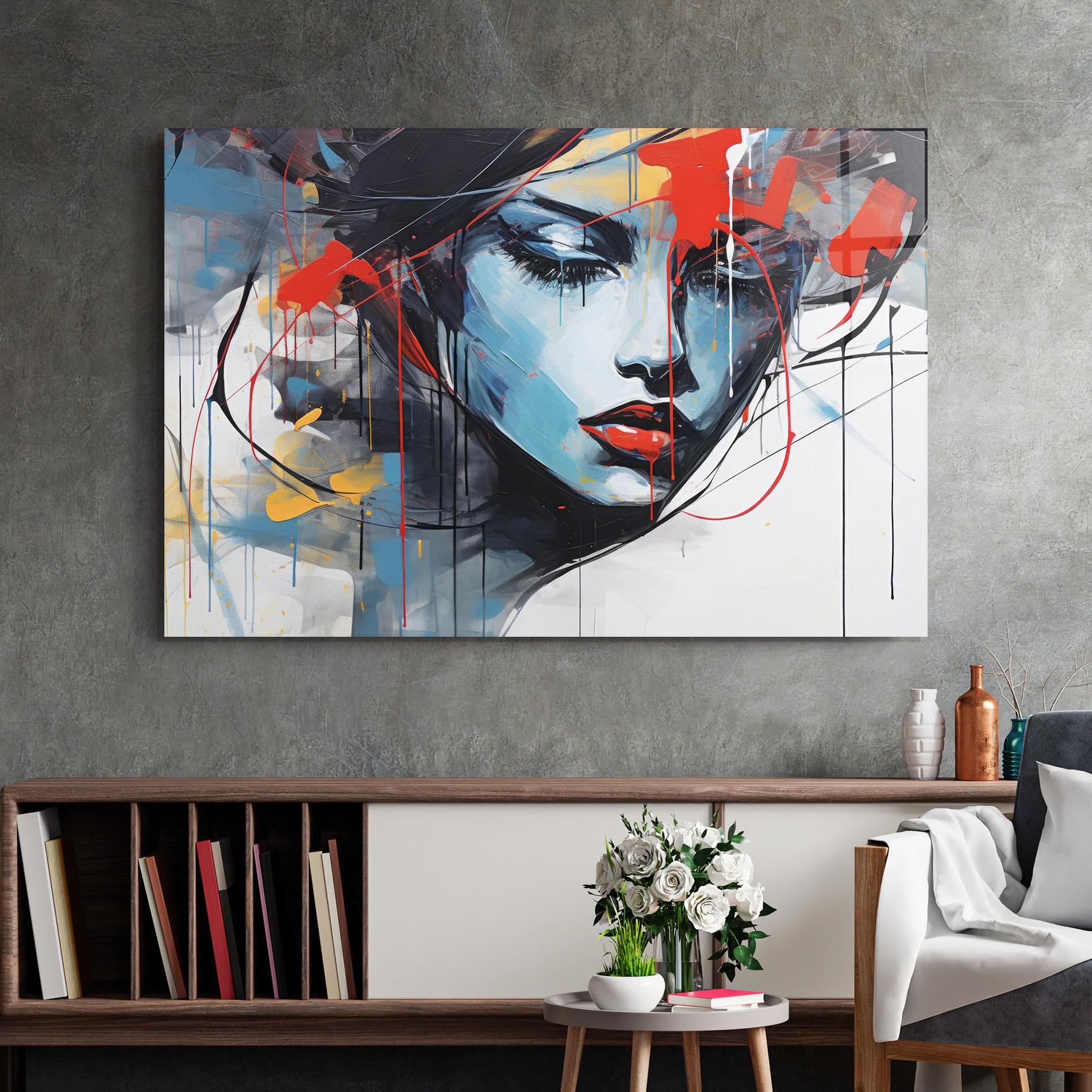 Tablou Sticla Edgy Woman mockup 2