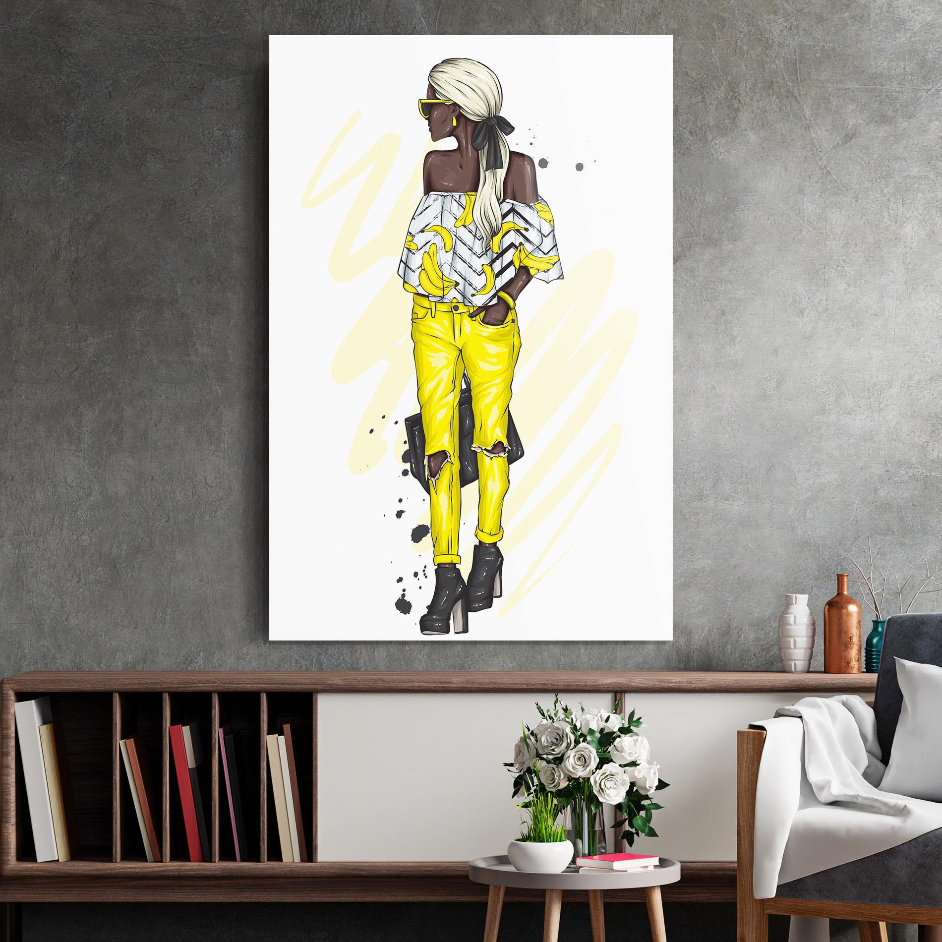 Tablou Sticla Banana Blouse mockup 2