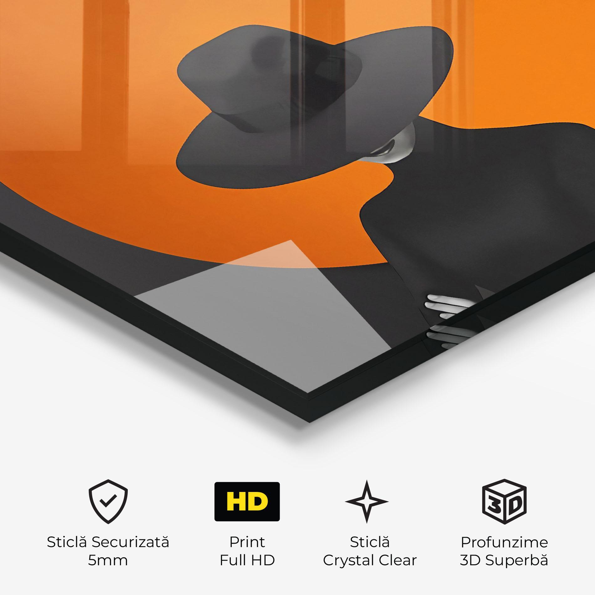 Tablou Sticla Black Fashion mockup 3