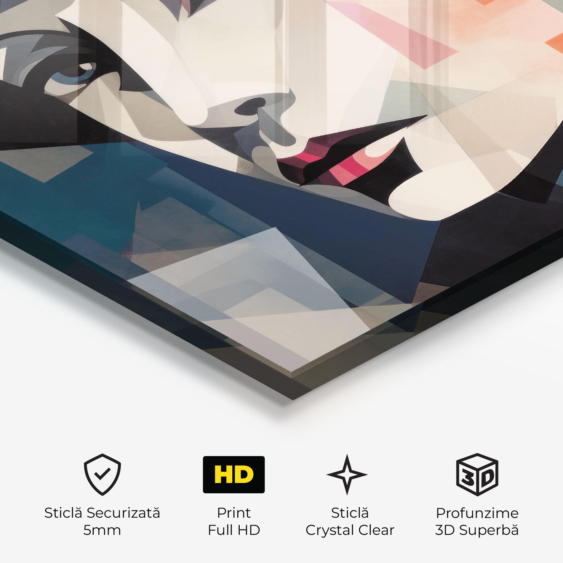 Tablou Sticla Chicago Portrait mockup 3