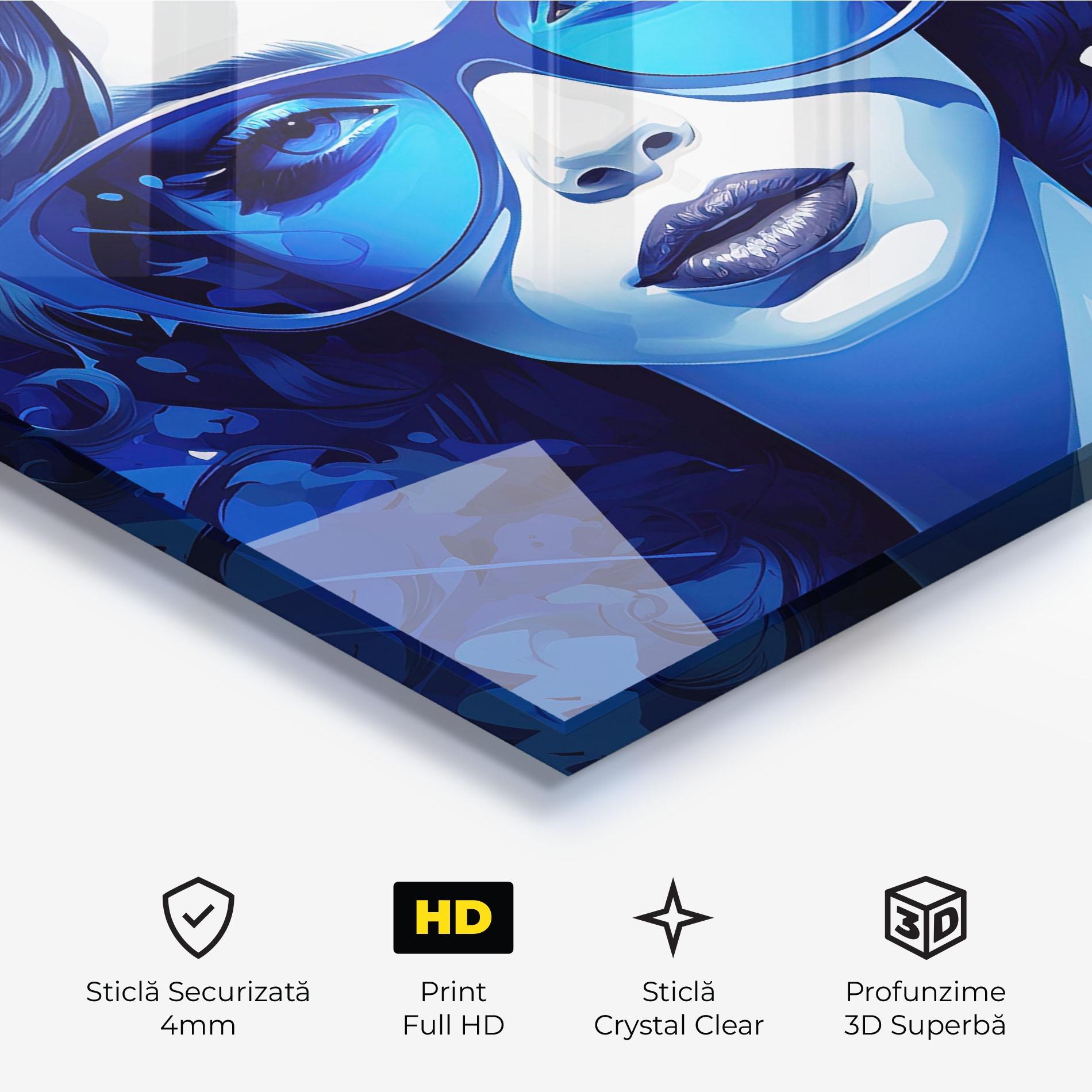 Tablou Sticla Big Blue Glasses mockup 3