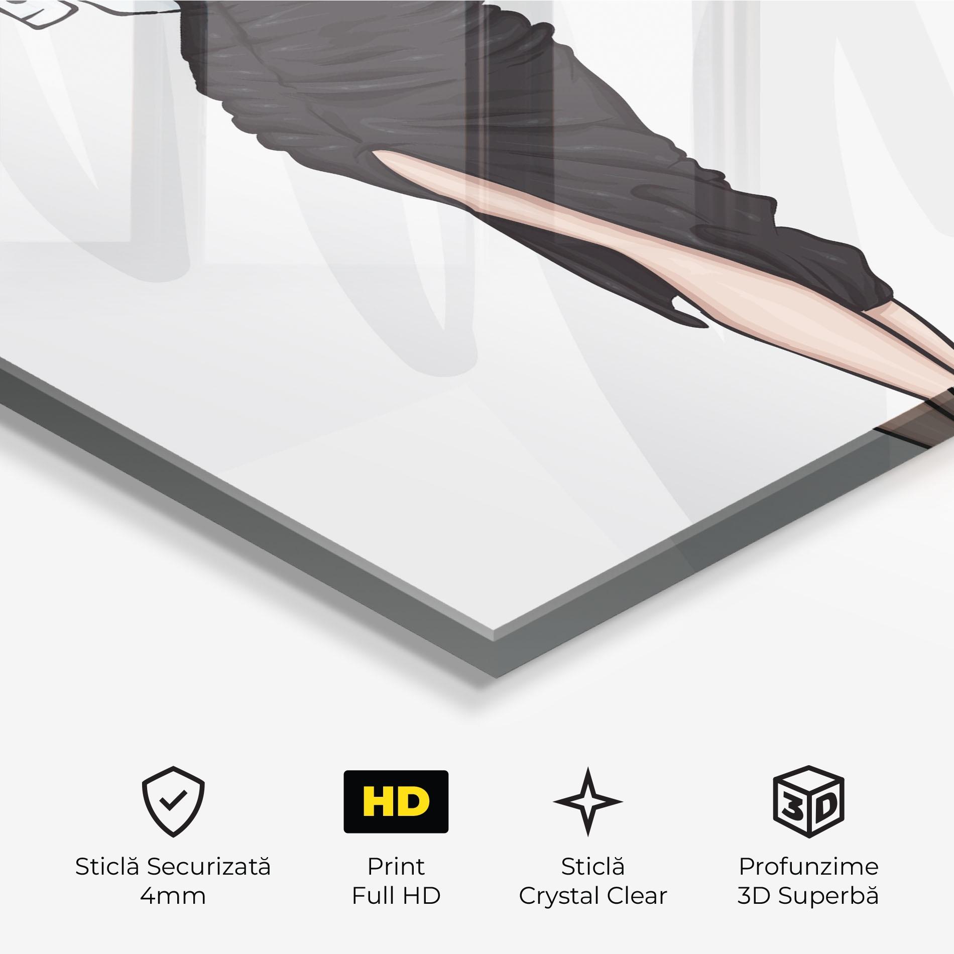 Tablou Sticla Black Skirt Diva mockup 3