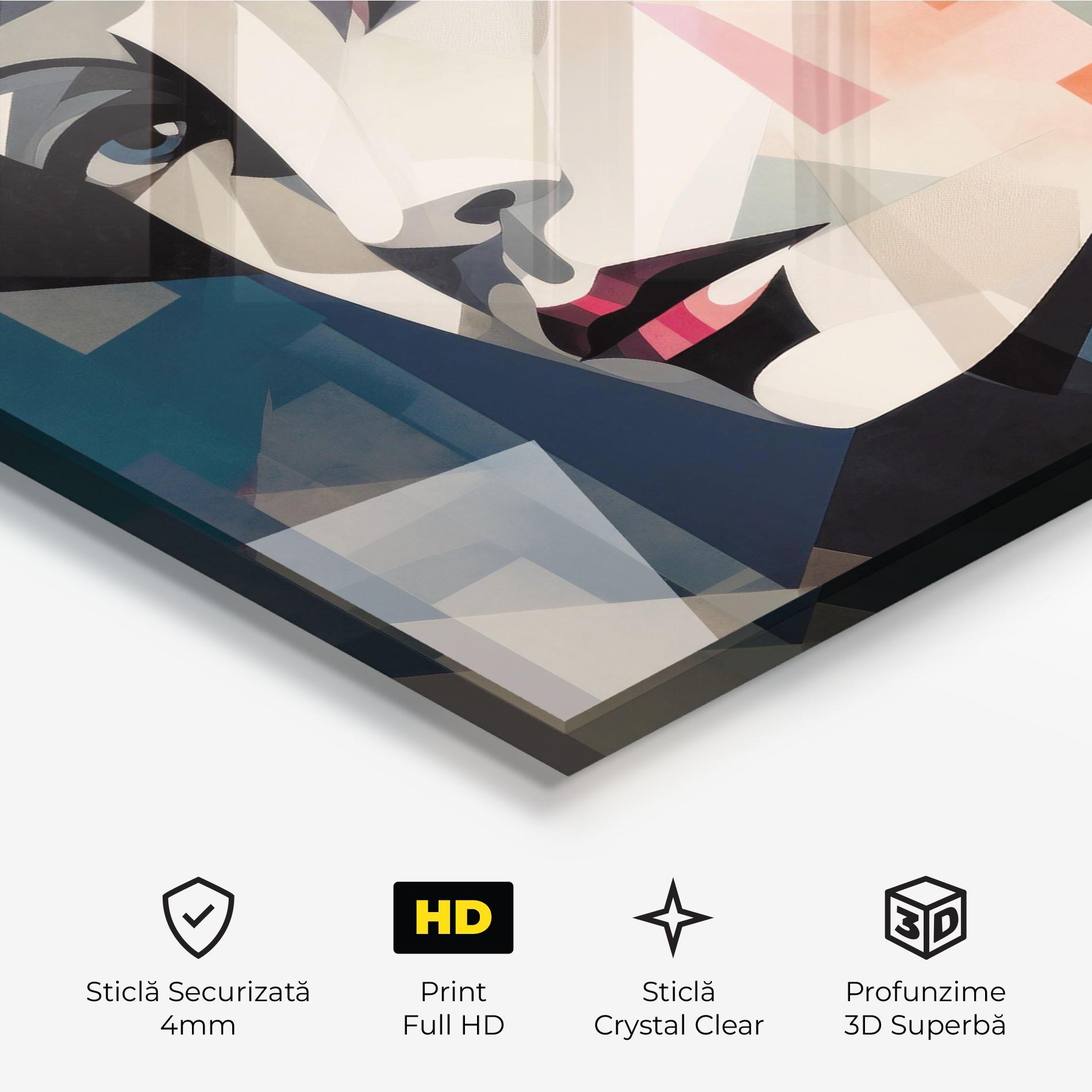 Tablou Sticla Chicago Portrait mockup 3