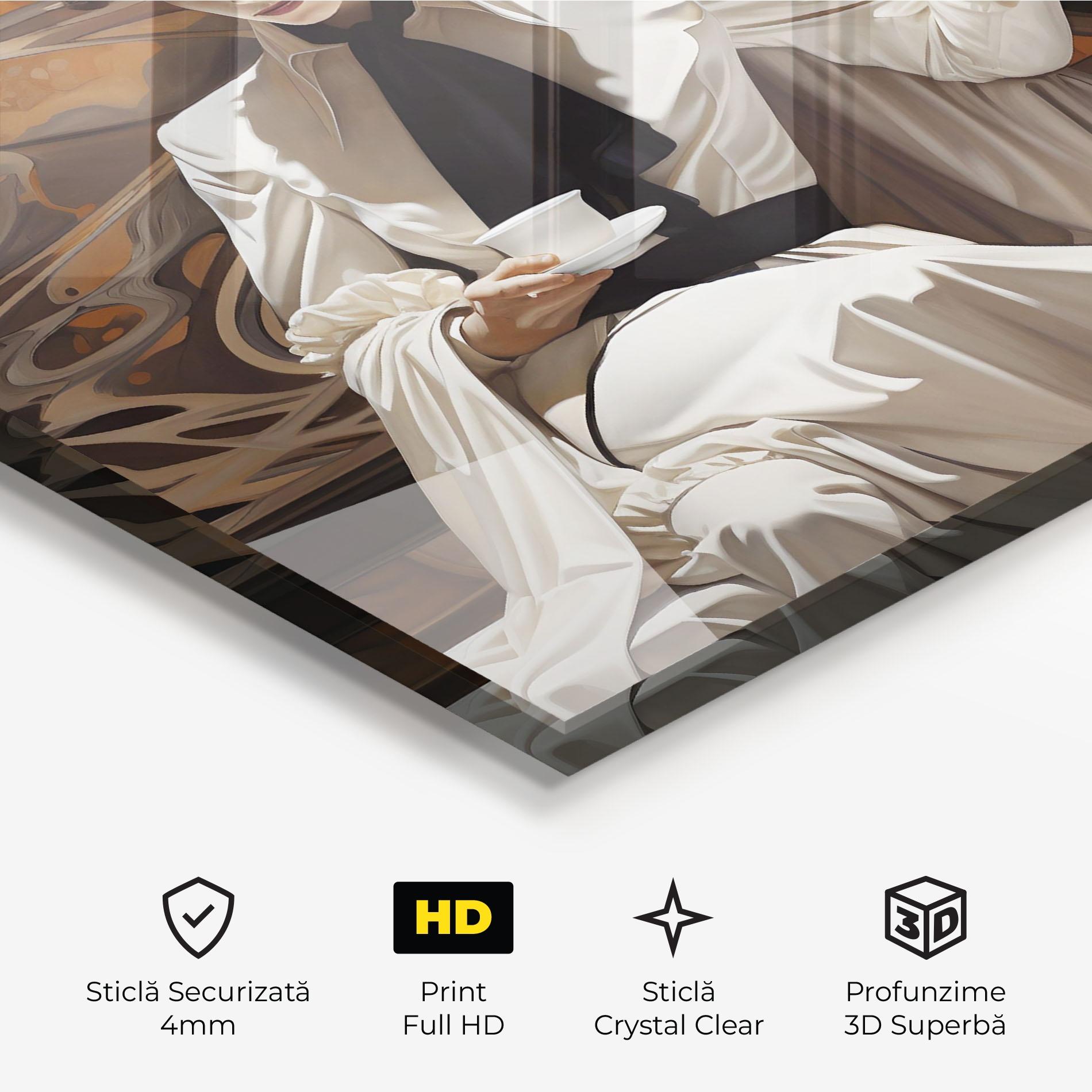 Tablou Sticla Coffee Woman mockup 3