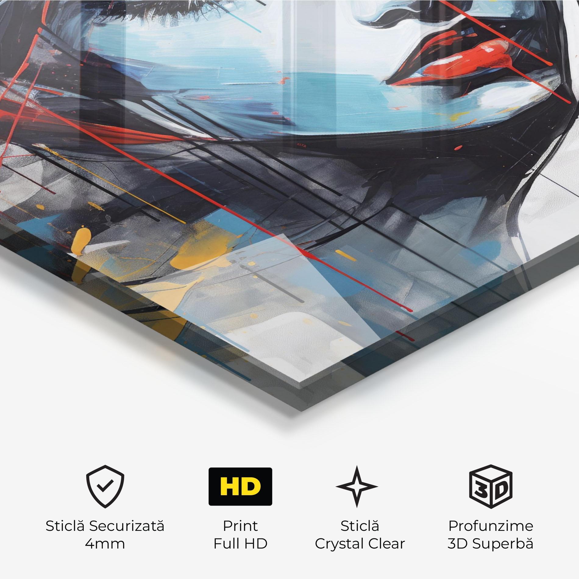 Tablou Sticla Edgy Woman mockup 3