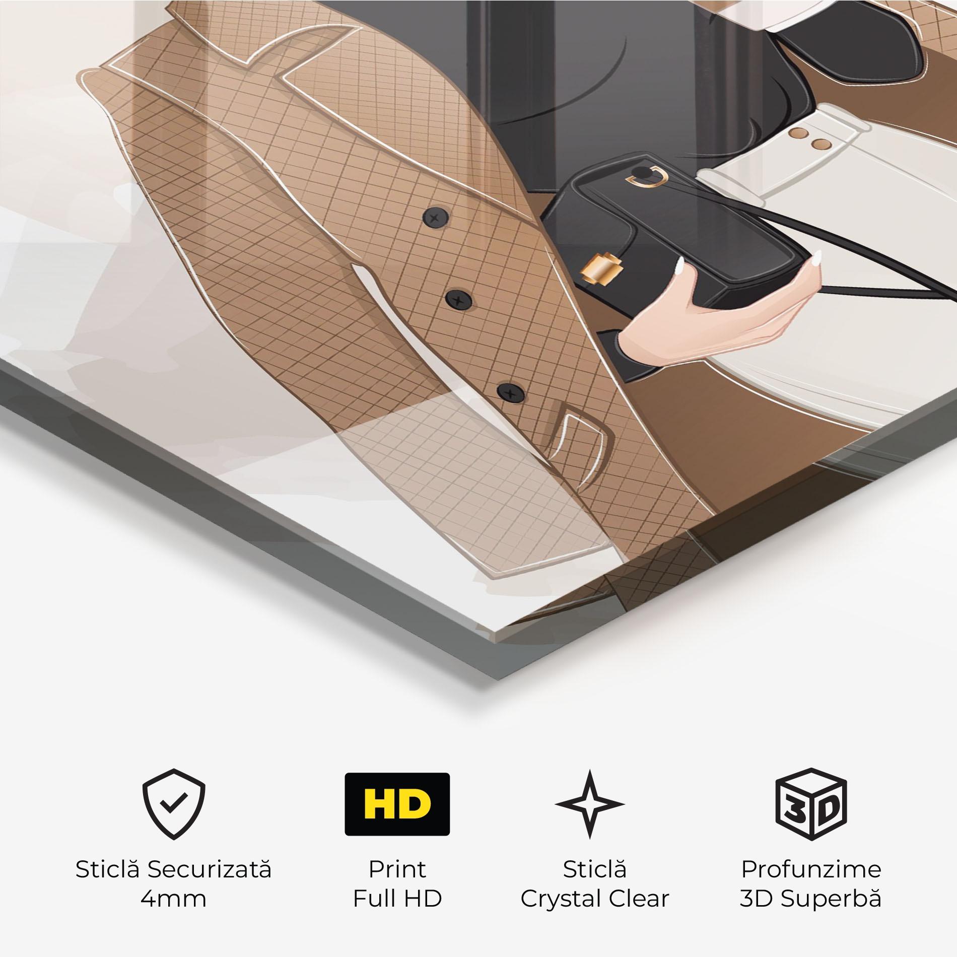 Tablou Sticla Modern Coffee Outfit mockup 3