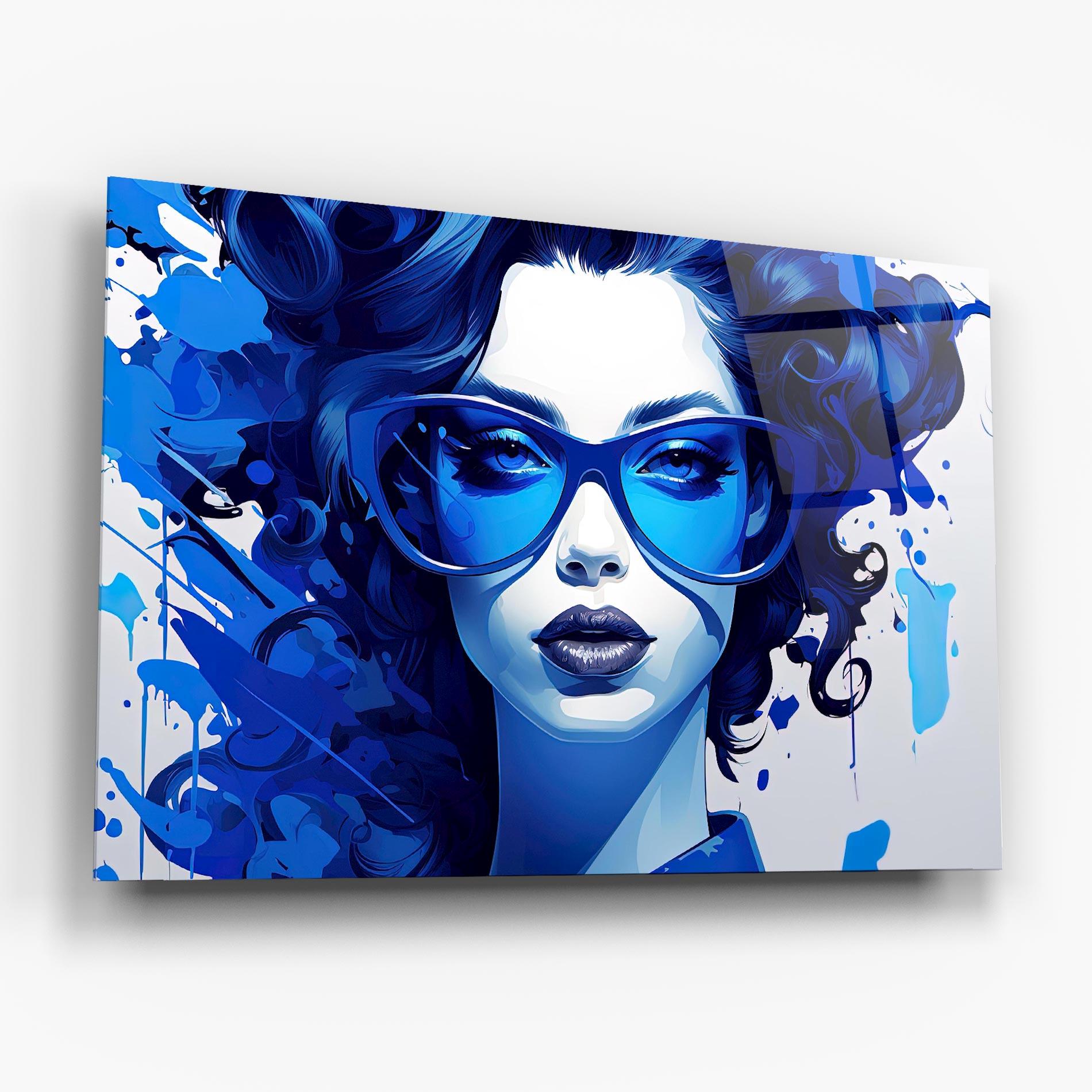 Tablou Sticla Big Blue Glasses mockup 6