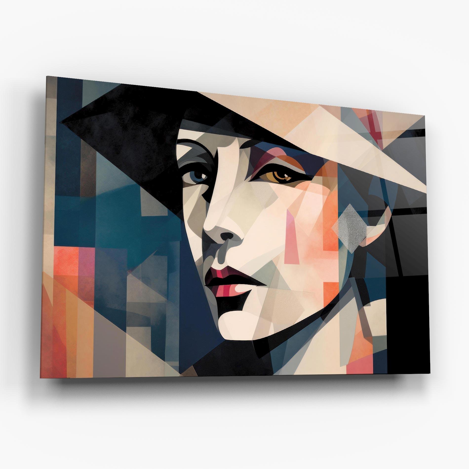 Tablou Sticla Chicago Portrait mockup 6