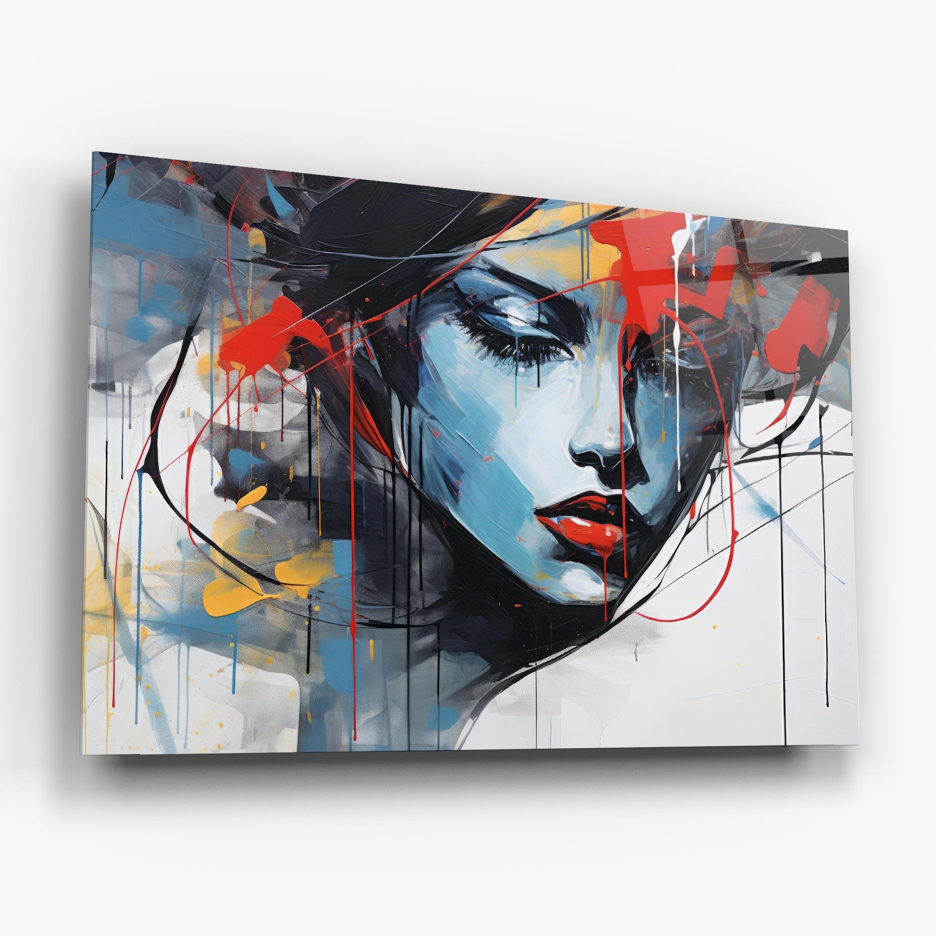 Tablou Sticla Edgy Woman mockup 6