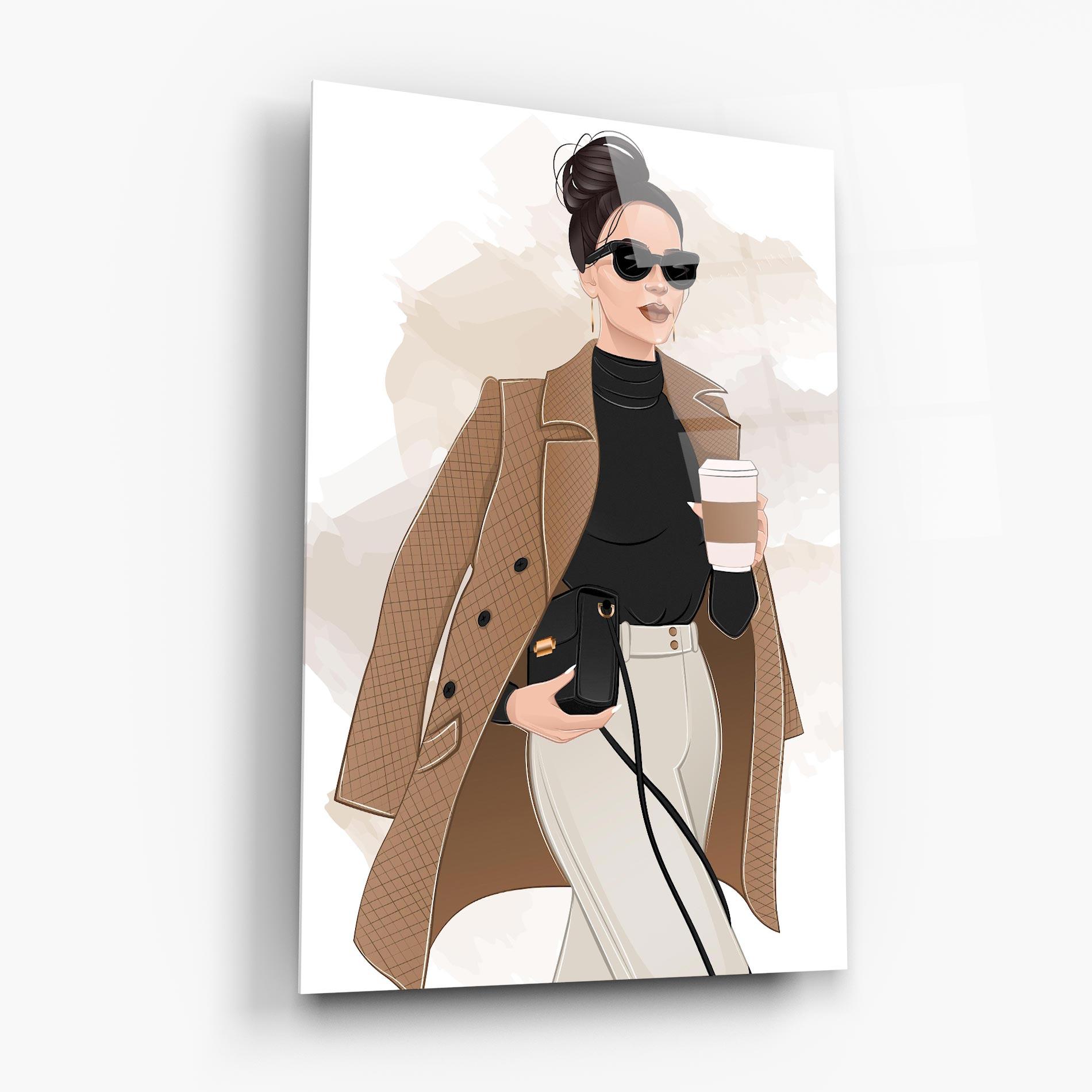 Tablou Sticla Modern Coffee Outfit mockup 6
