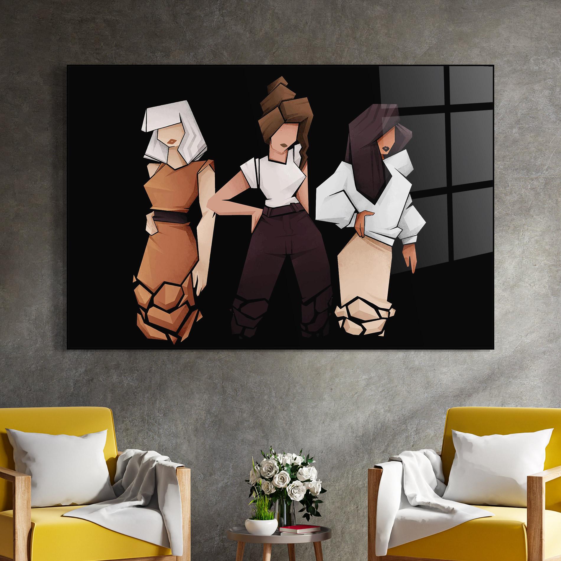 Tablou Sticla Bussines Women mockup 4