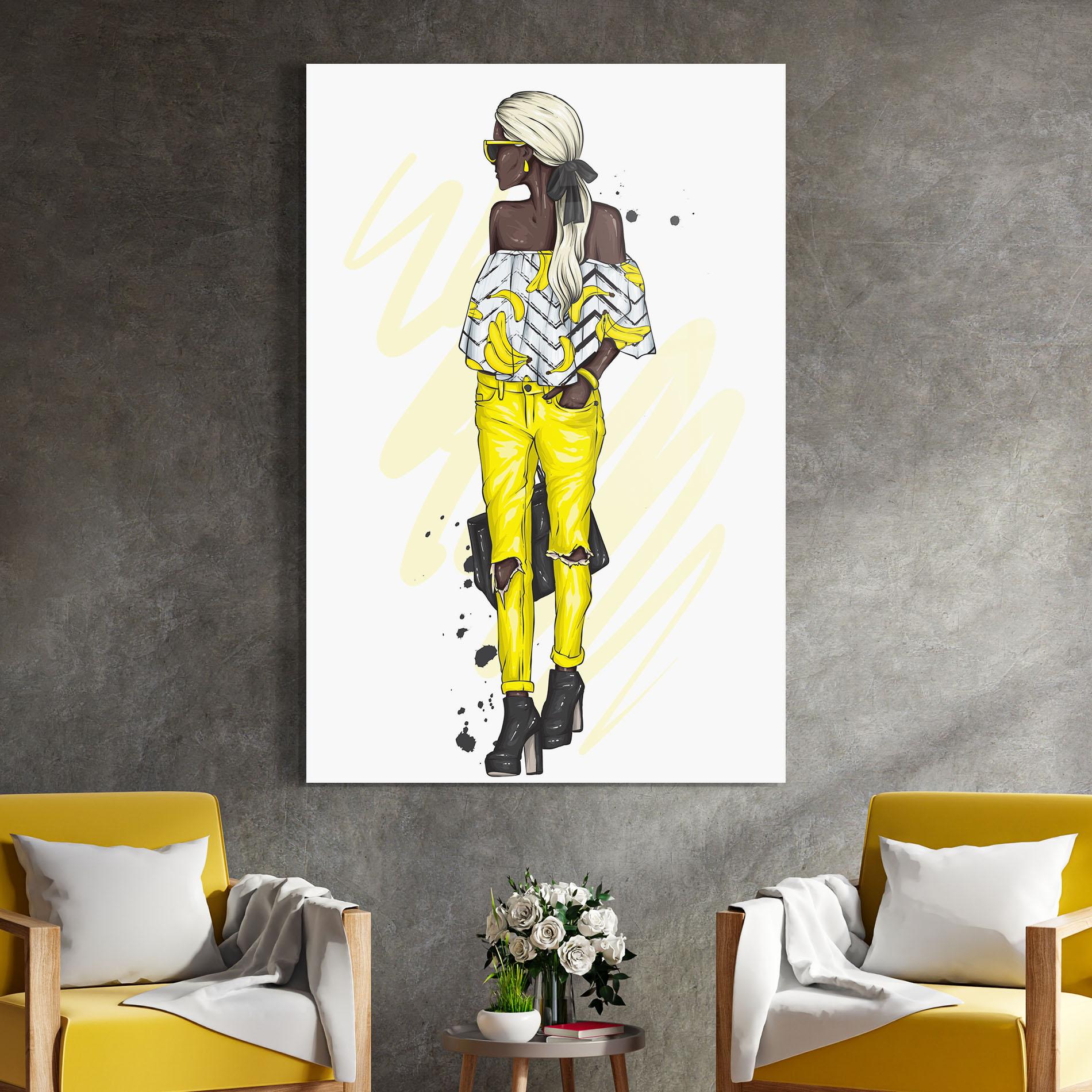 Tablou Sticla Banana Blouse mockup 4