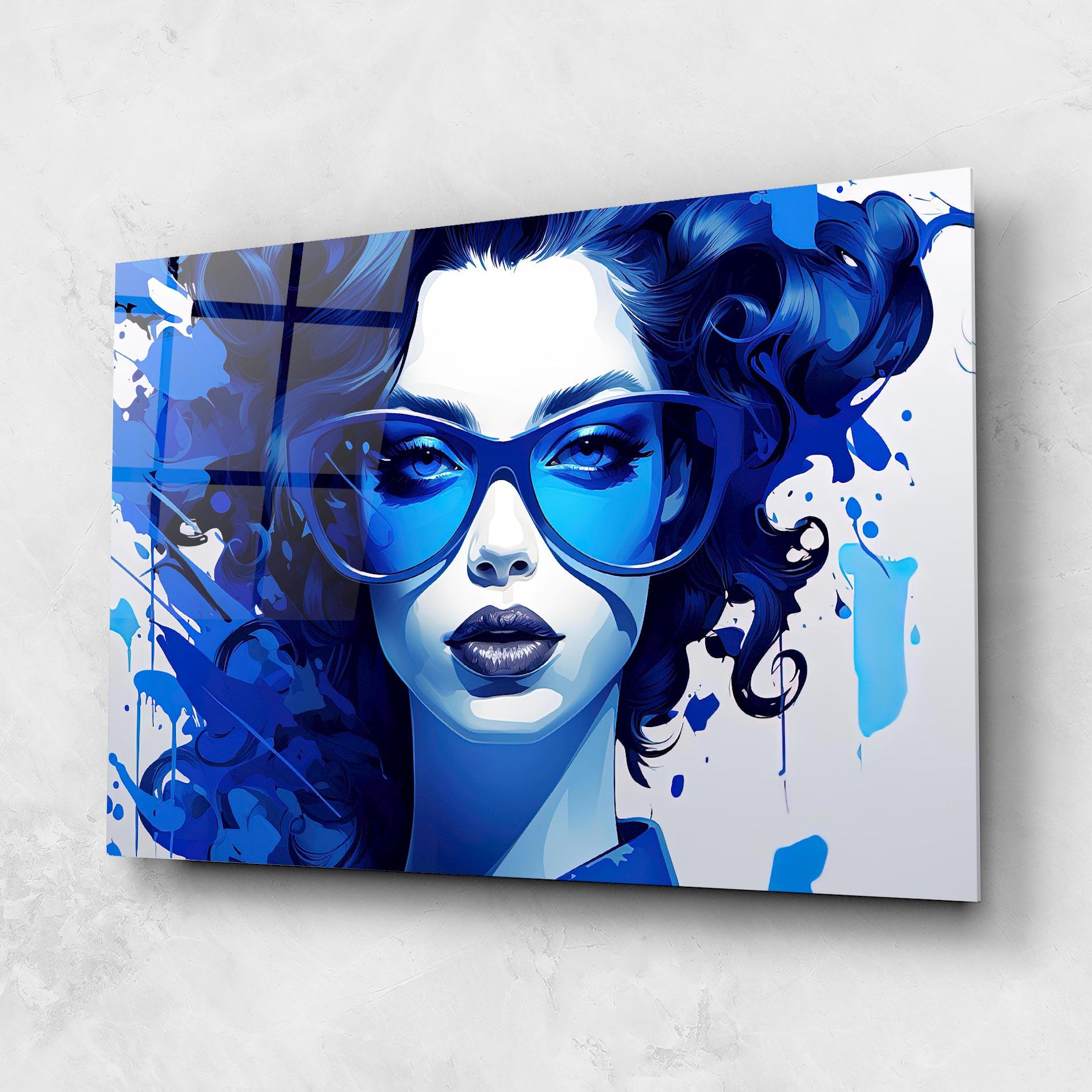 Tablou Sticla Big Blue Glasses mockup 1