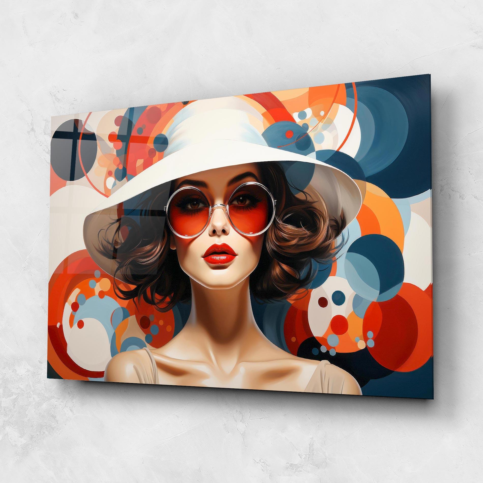 Tablou Sticla Big Glasses Woman mockup 1