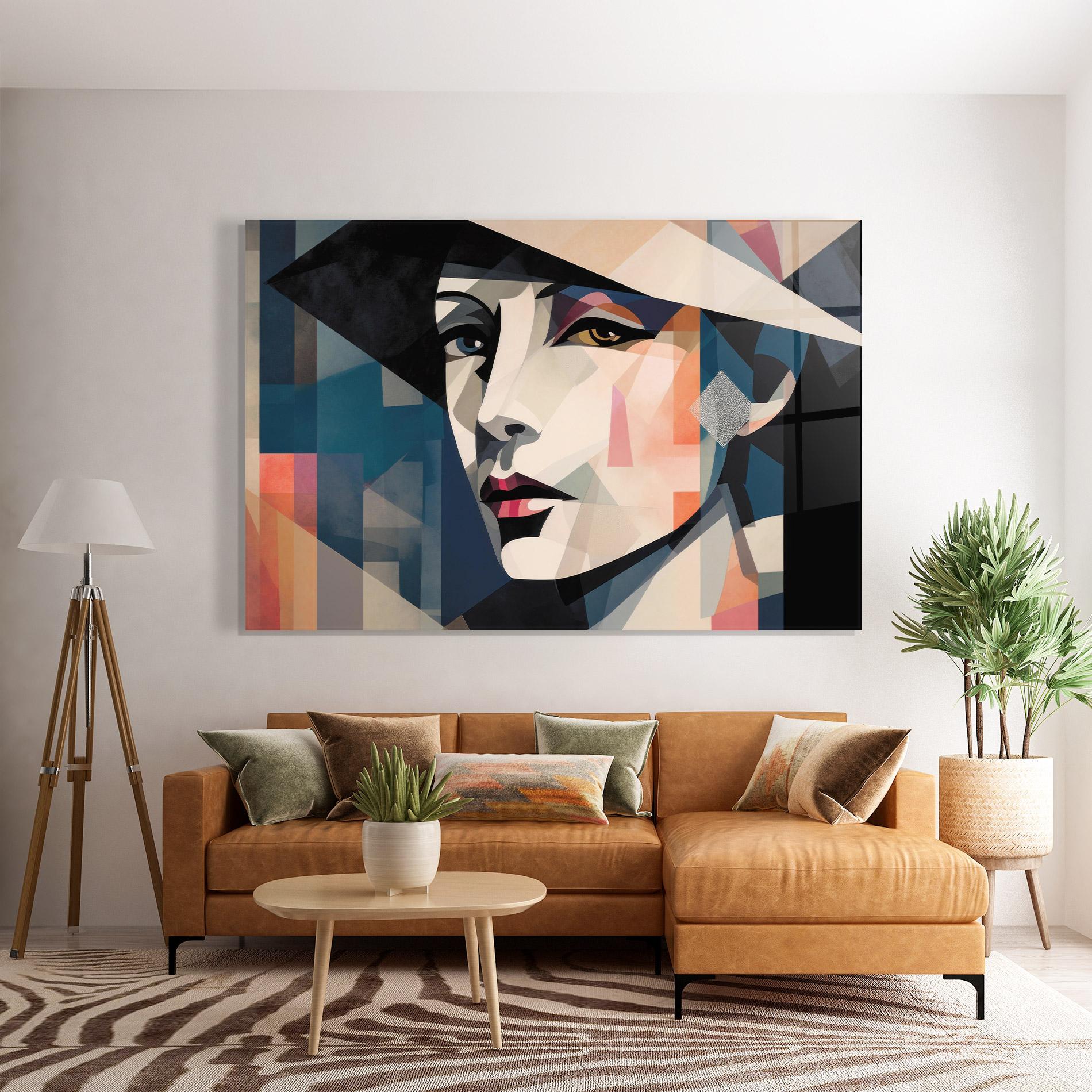 Tablou Sticla Chicago Portrait mockup 7