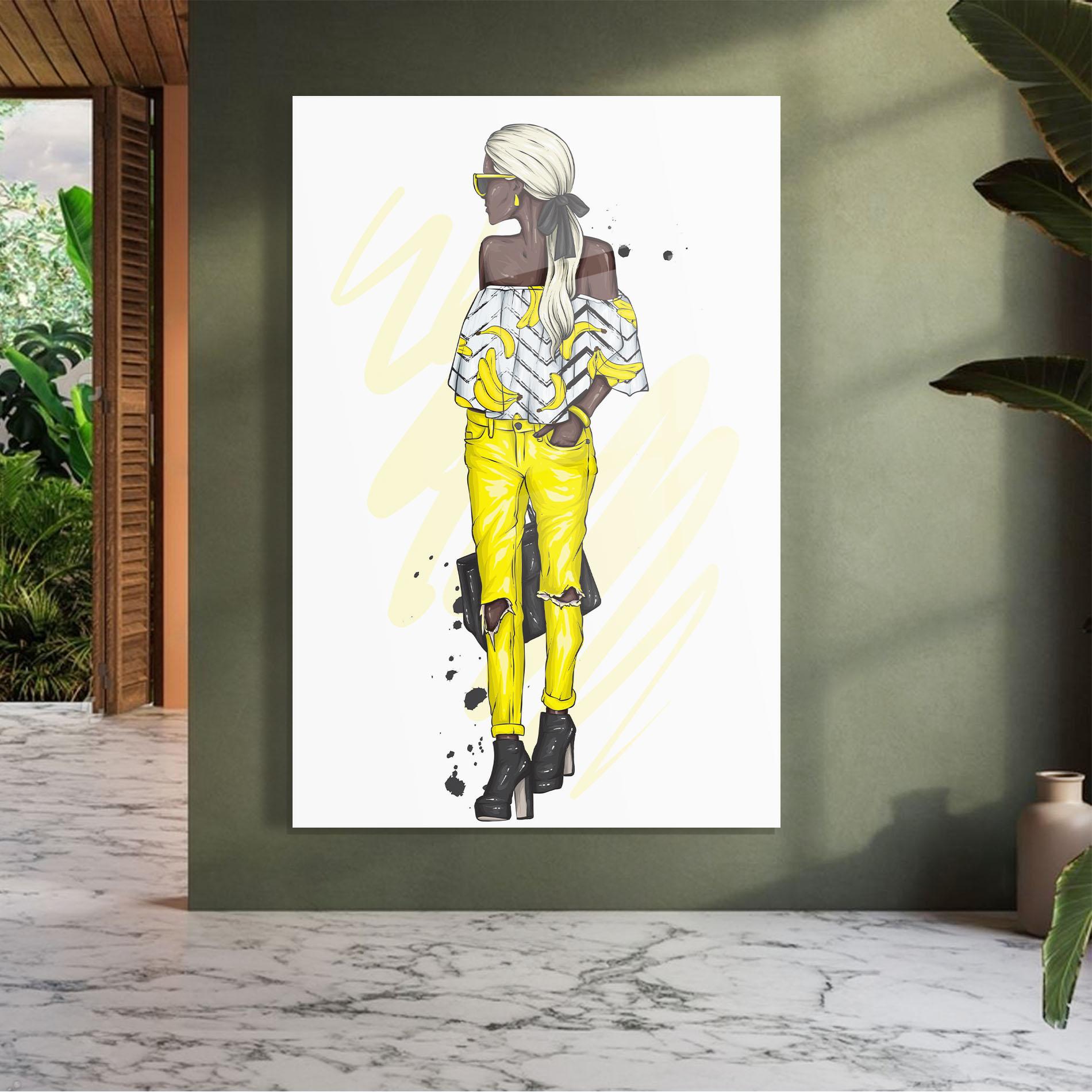 Tablou Sticla Banana Blouse mockup 7