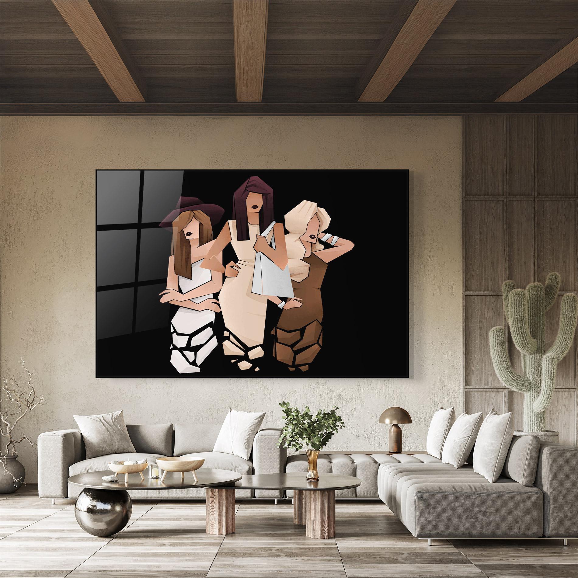 Tablou Sticla Best Friends mockup 8