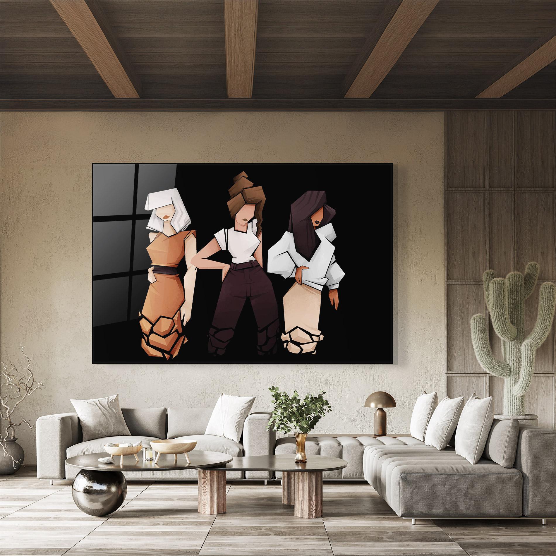 Tablou Sticla Bussines Women mockup 8