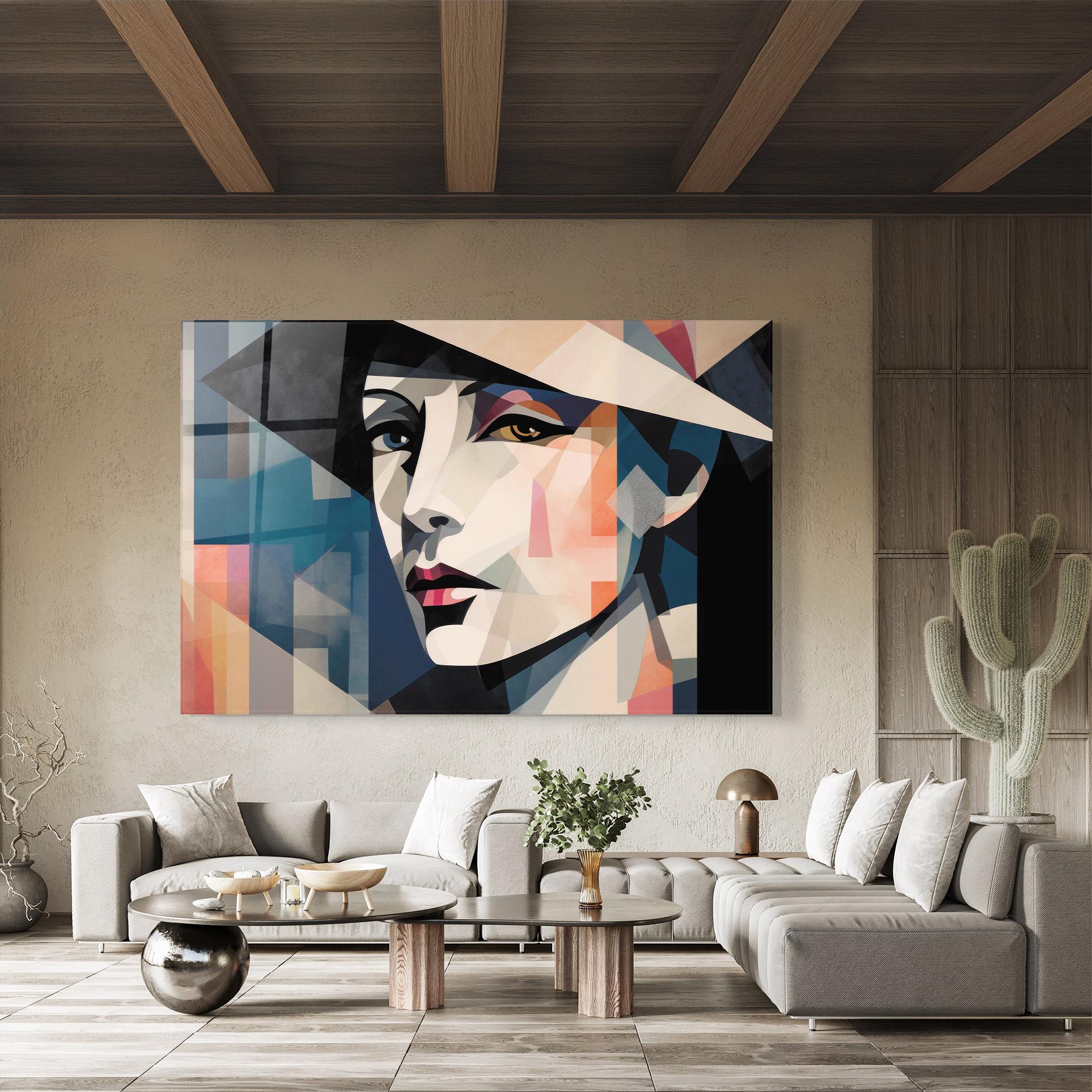 Tablou Sticla Chicago Portrait mockup 8