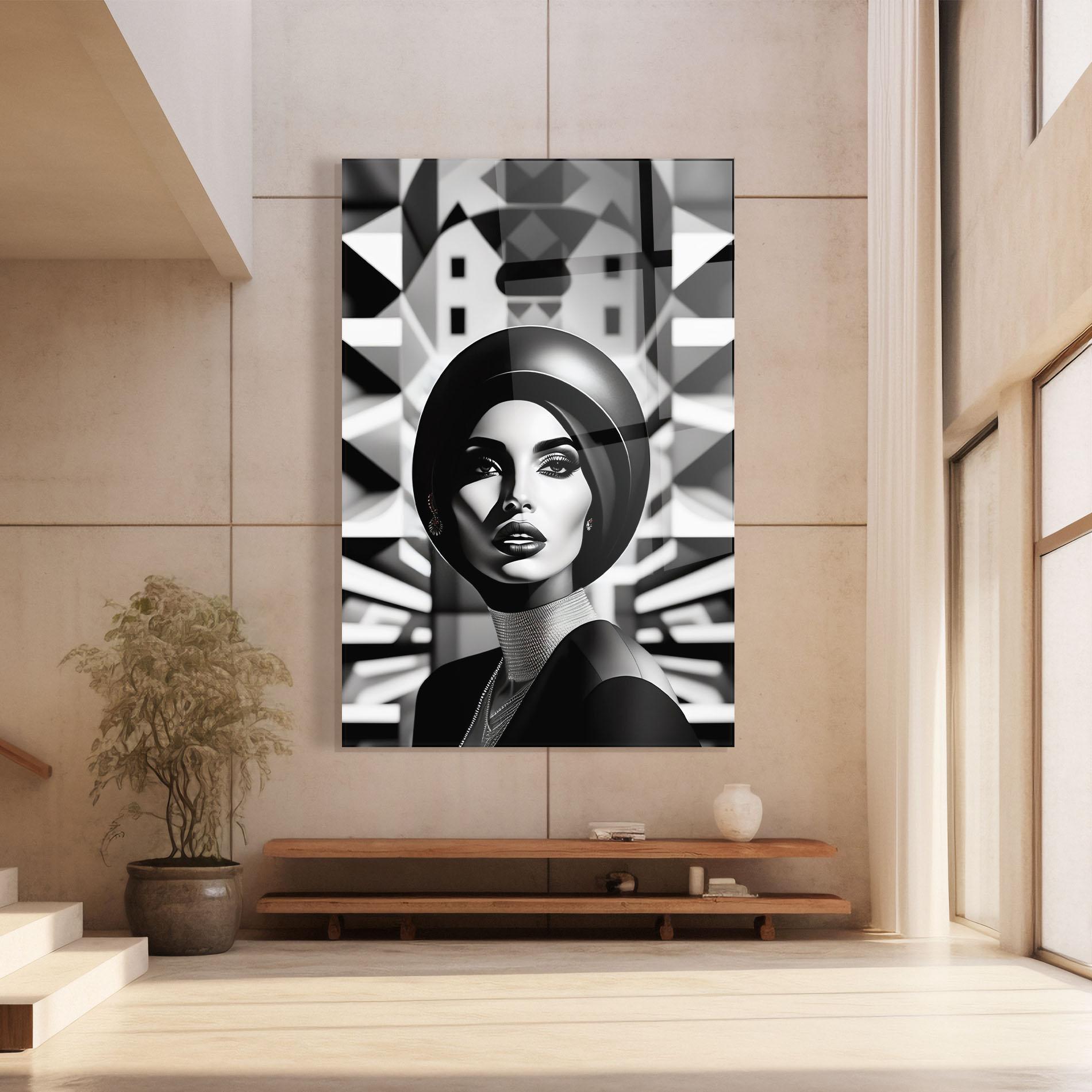 Tablou Sticla Big Black Hat mockup 8