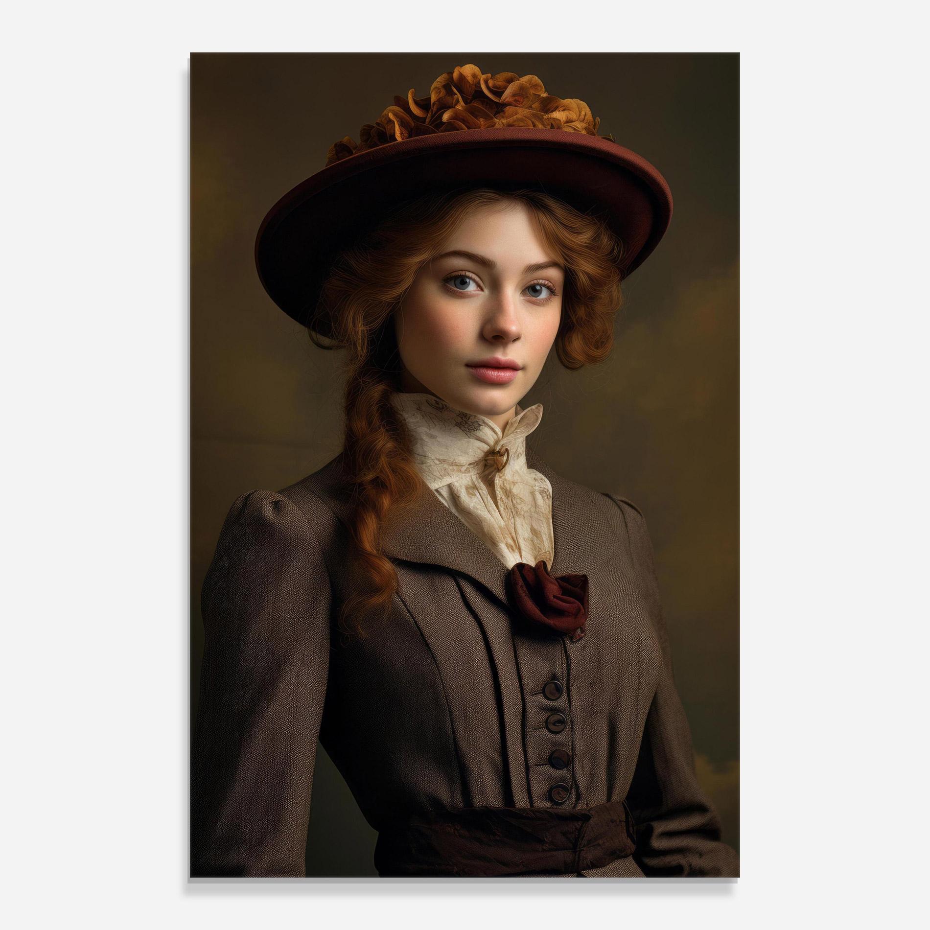 Tablou Sticla Red Orange Hat mockup 0