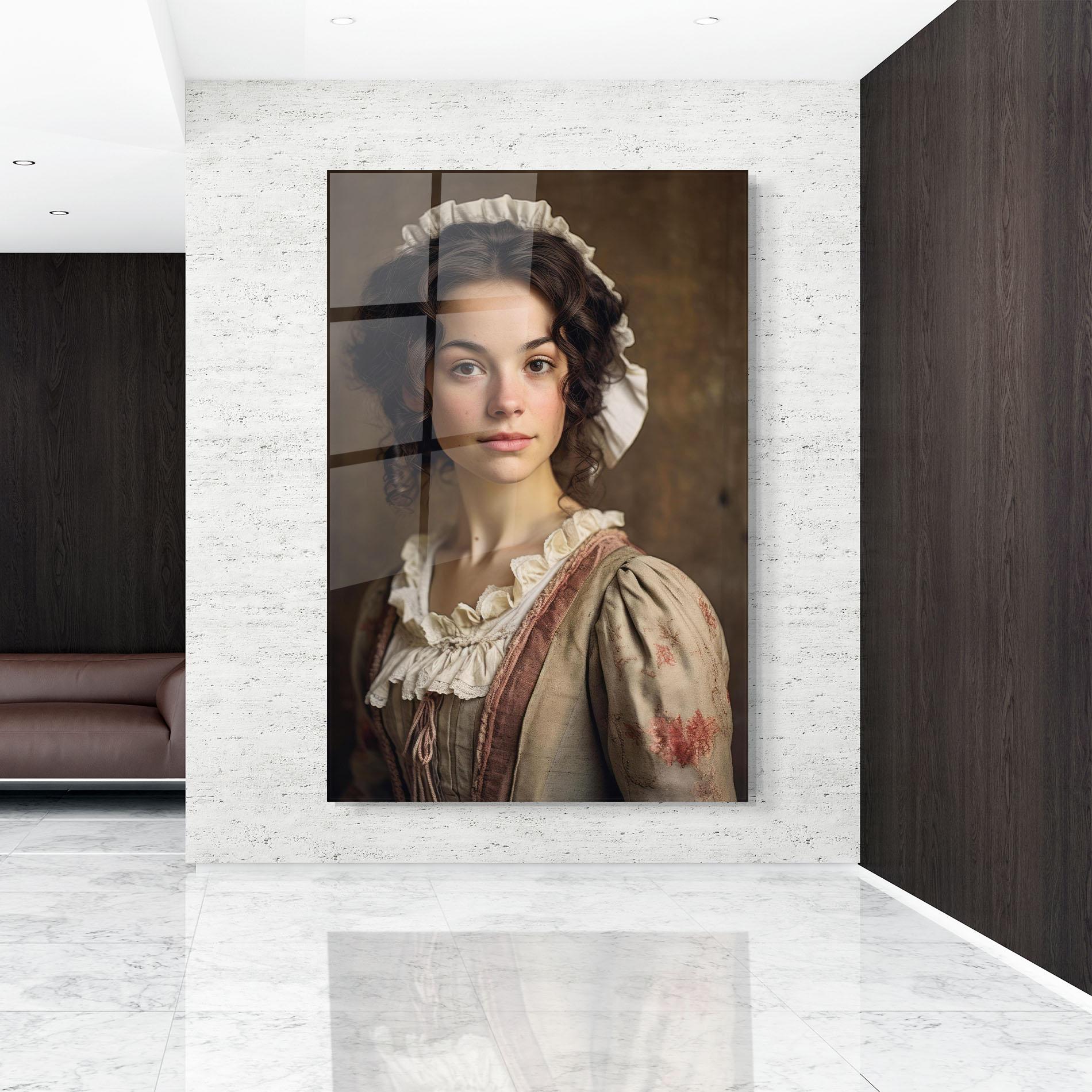 Tablou Sticla Light Green Dress mockup 9