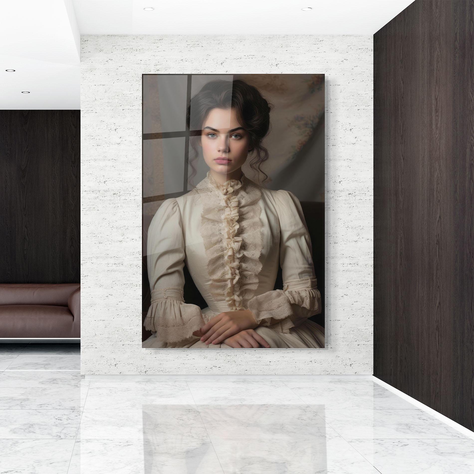 Tablou Sticla Pretty Vintage Dress mockup 9