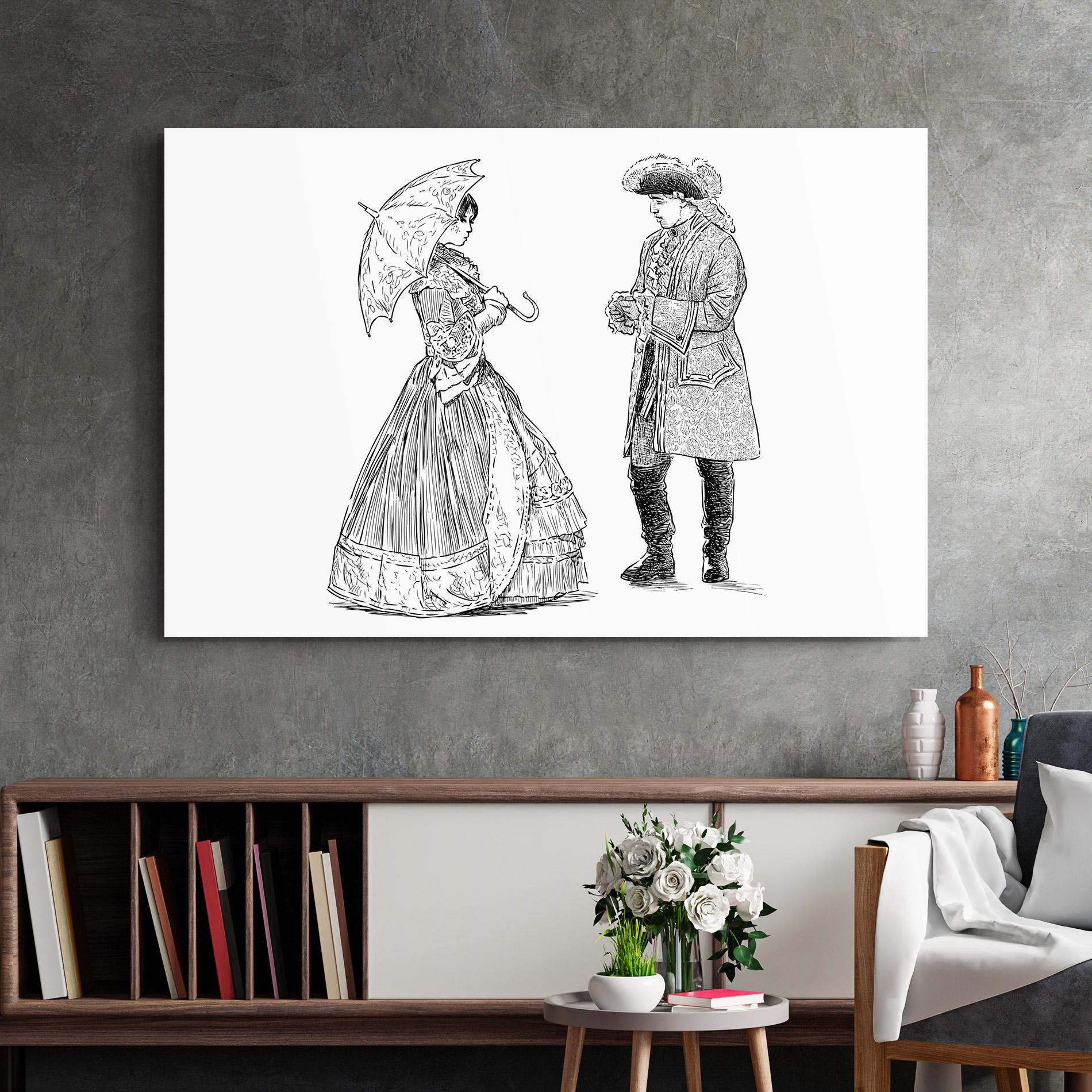 Tablou Sticla Century Couple mockup 2