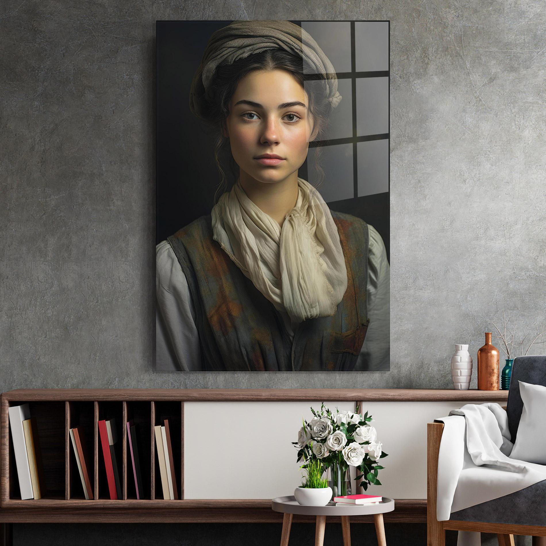 Tablou Sticla Vintage Pink Lips mockup 2