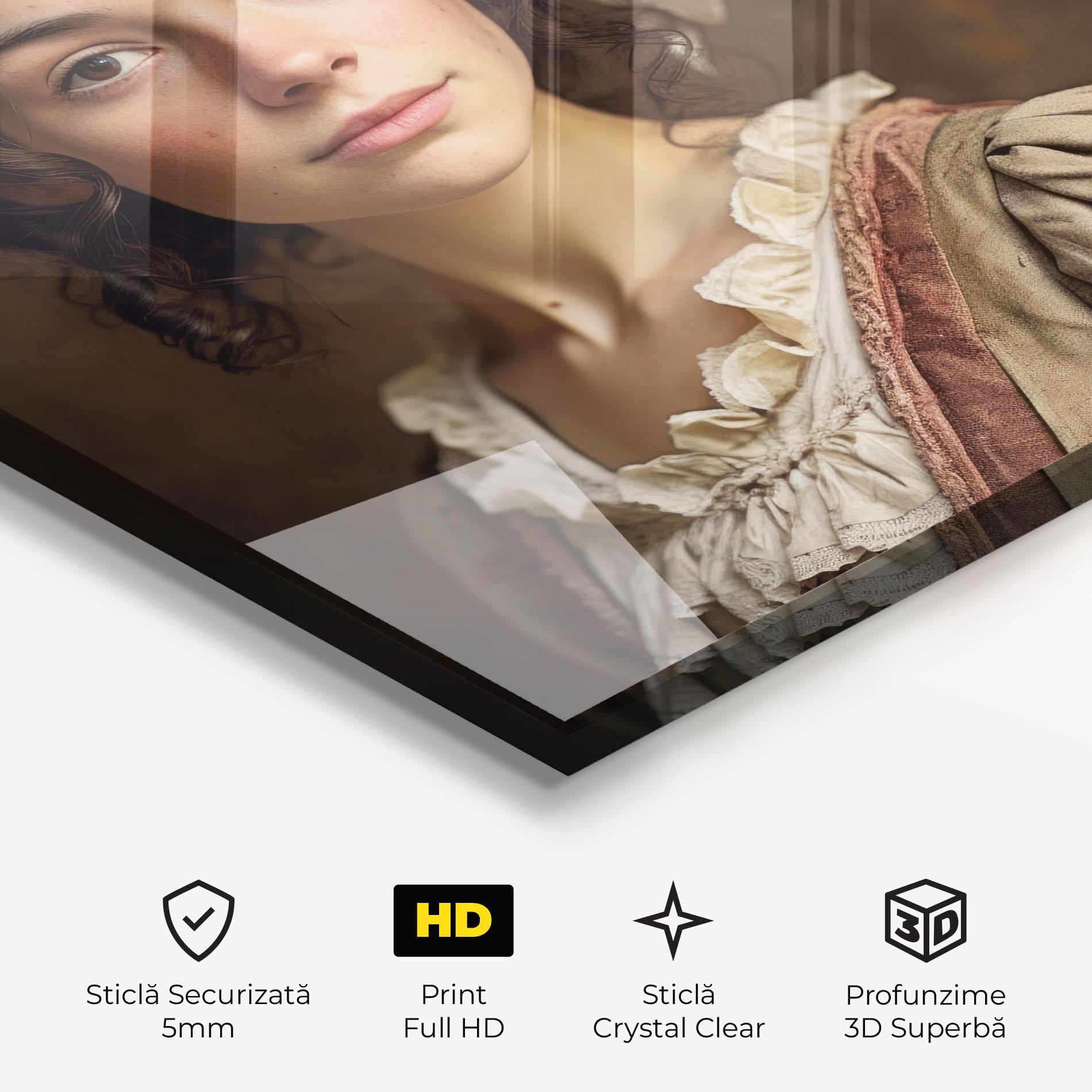 Tablou Sticla Light Green Dress mockup 3