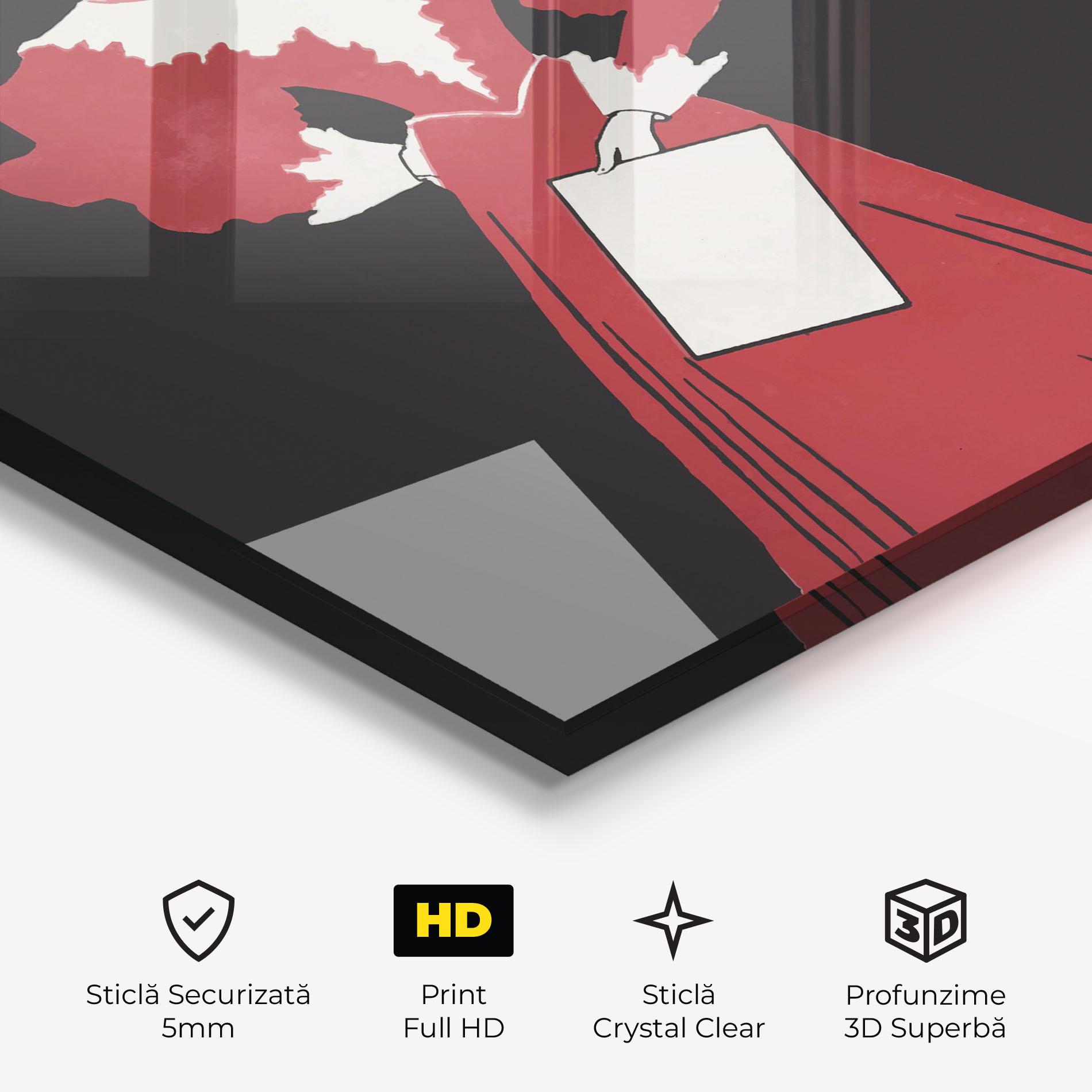 Tablou Sticla Old Red Dress mockup 3