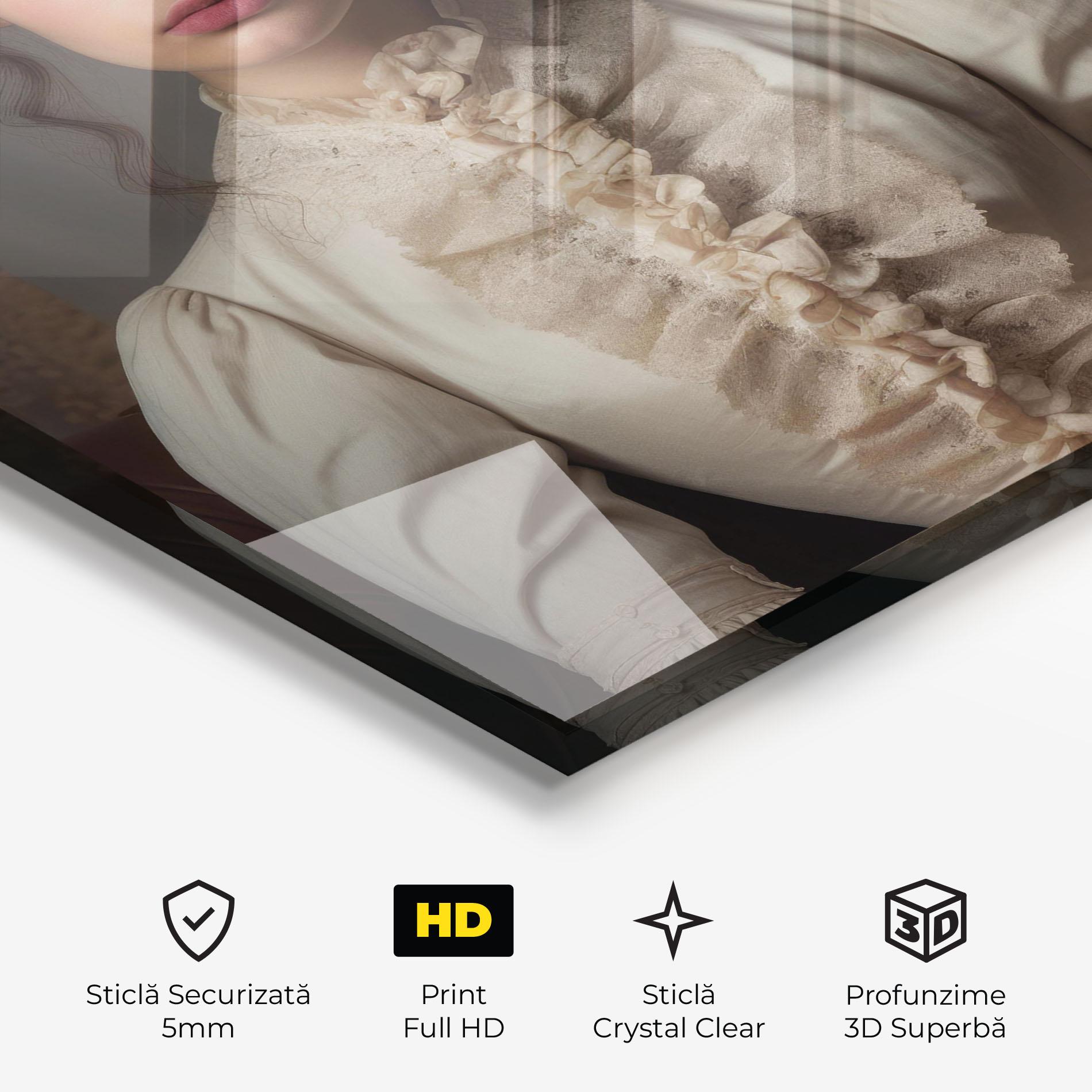 Tablou Sticla Pretty Vintage Dress mockup 3