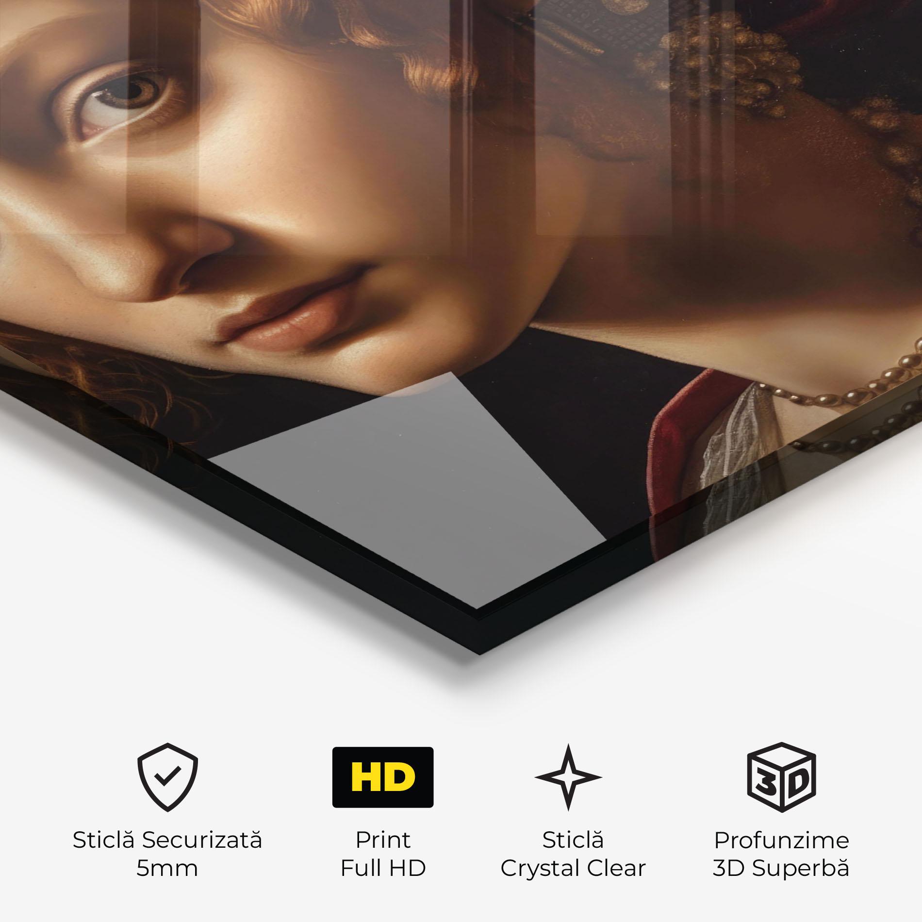 Tablou Sticla Red Hair Woman Art mockup 3