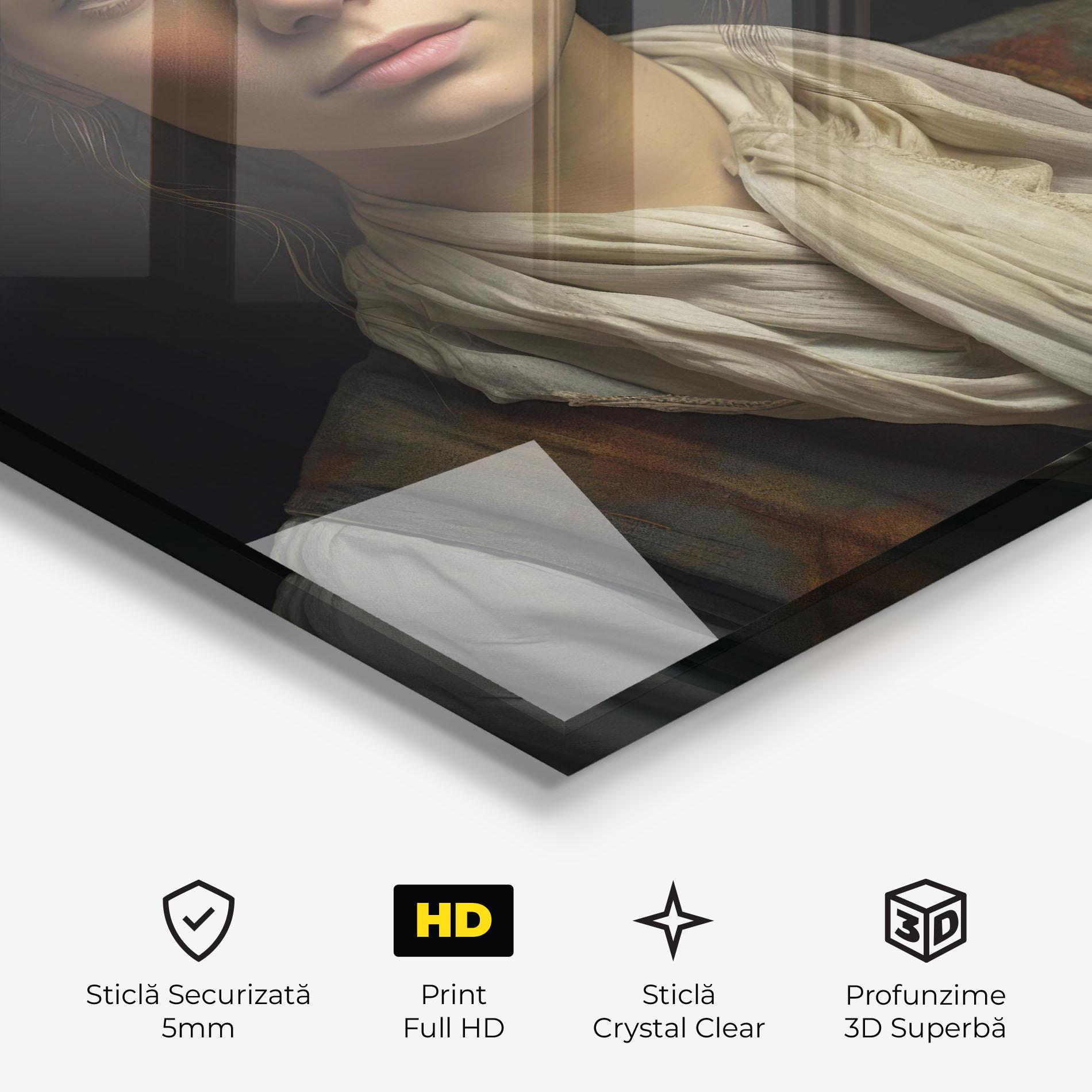 Tablou Sticla Vintage Pink Lips mockup 3