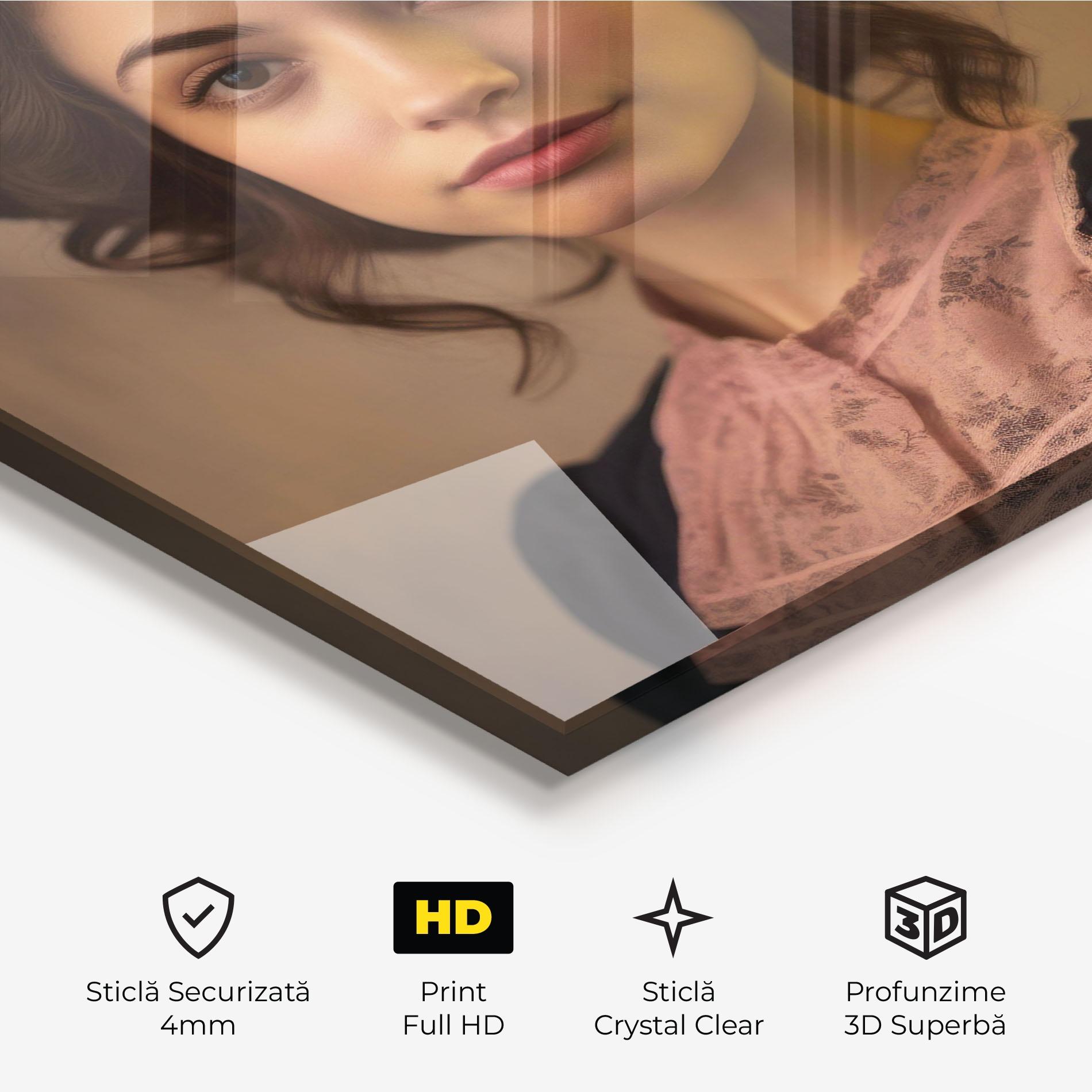 Tablou Sticla Dark Blue Dress mockup 3