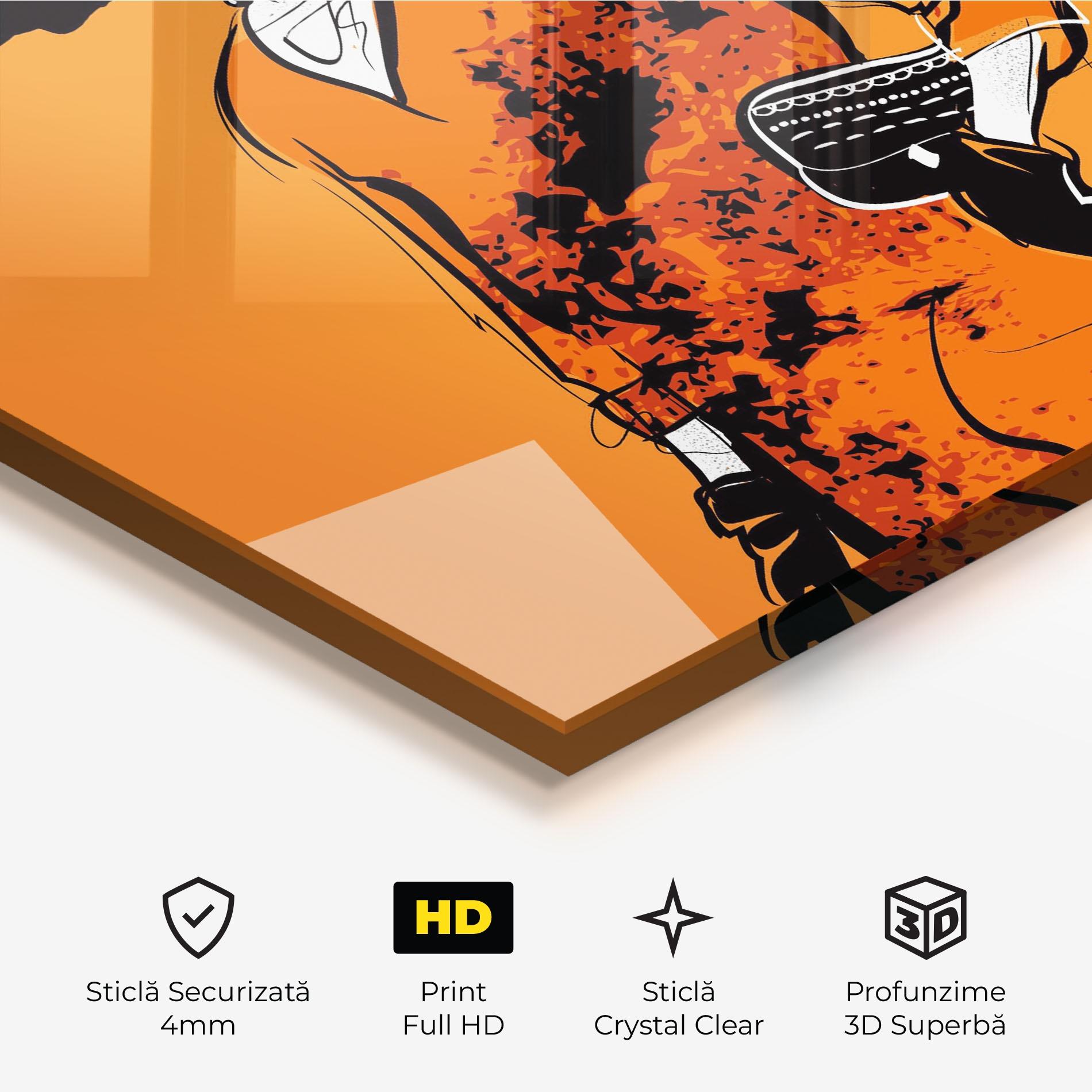 Tablou Sticla Old Orange Dress mockup 3