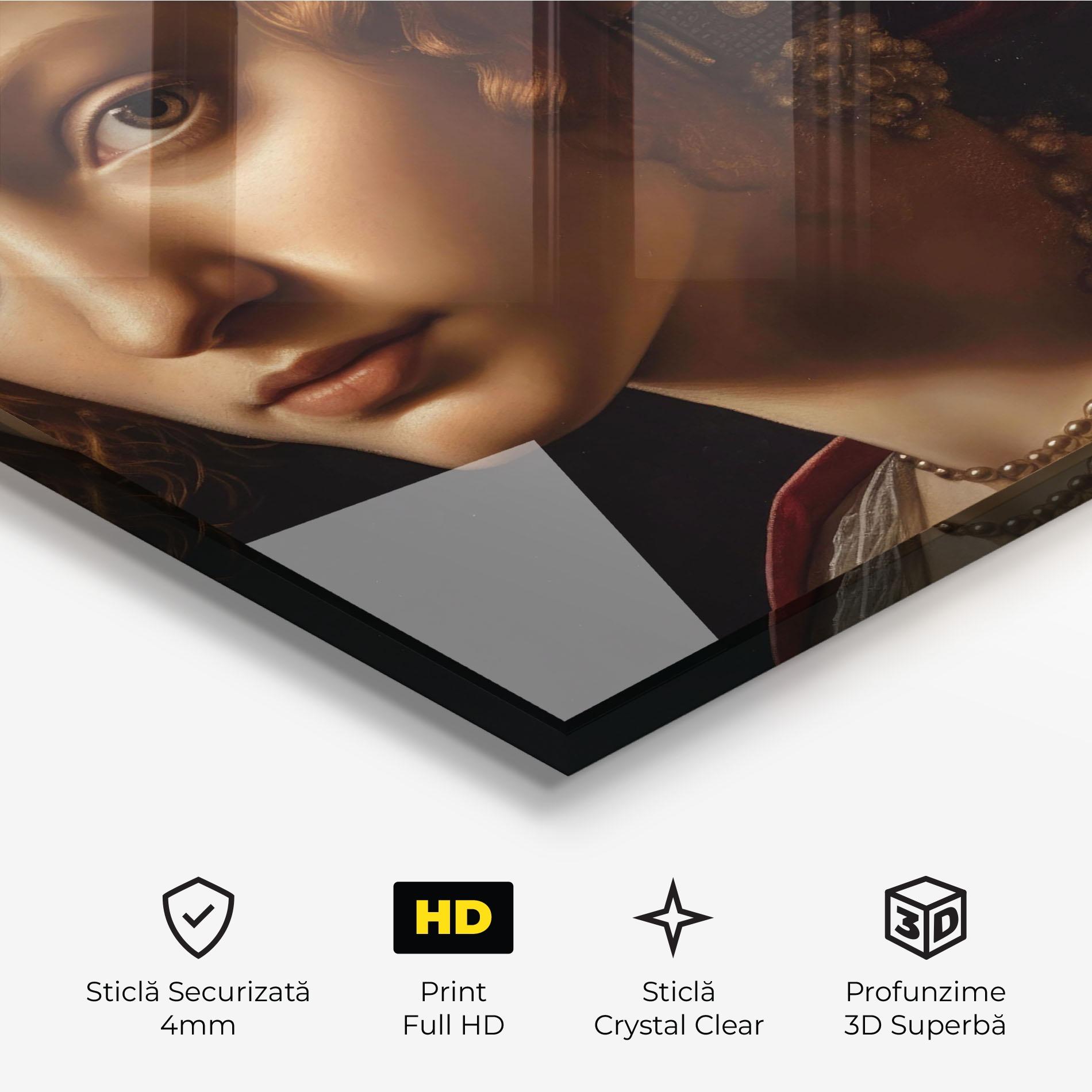 Tablou Sticla Red Hair Woman Art mockup 3