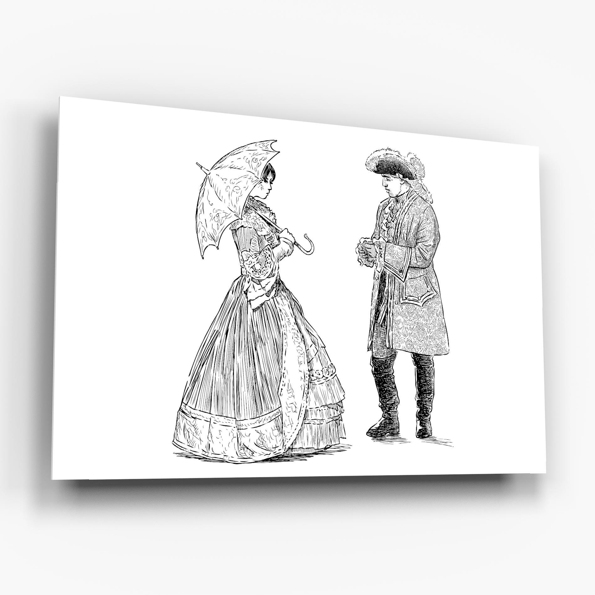 Tablou Sticla Century Couple mockup 6