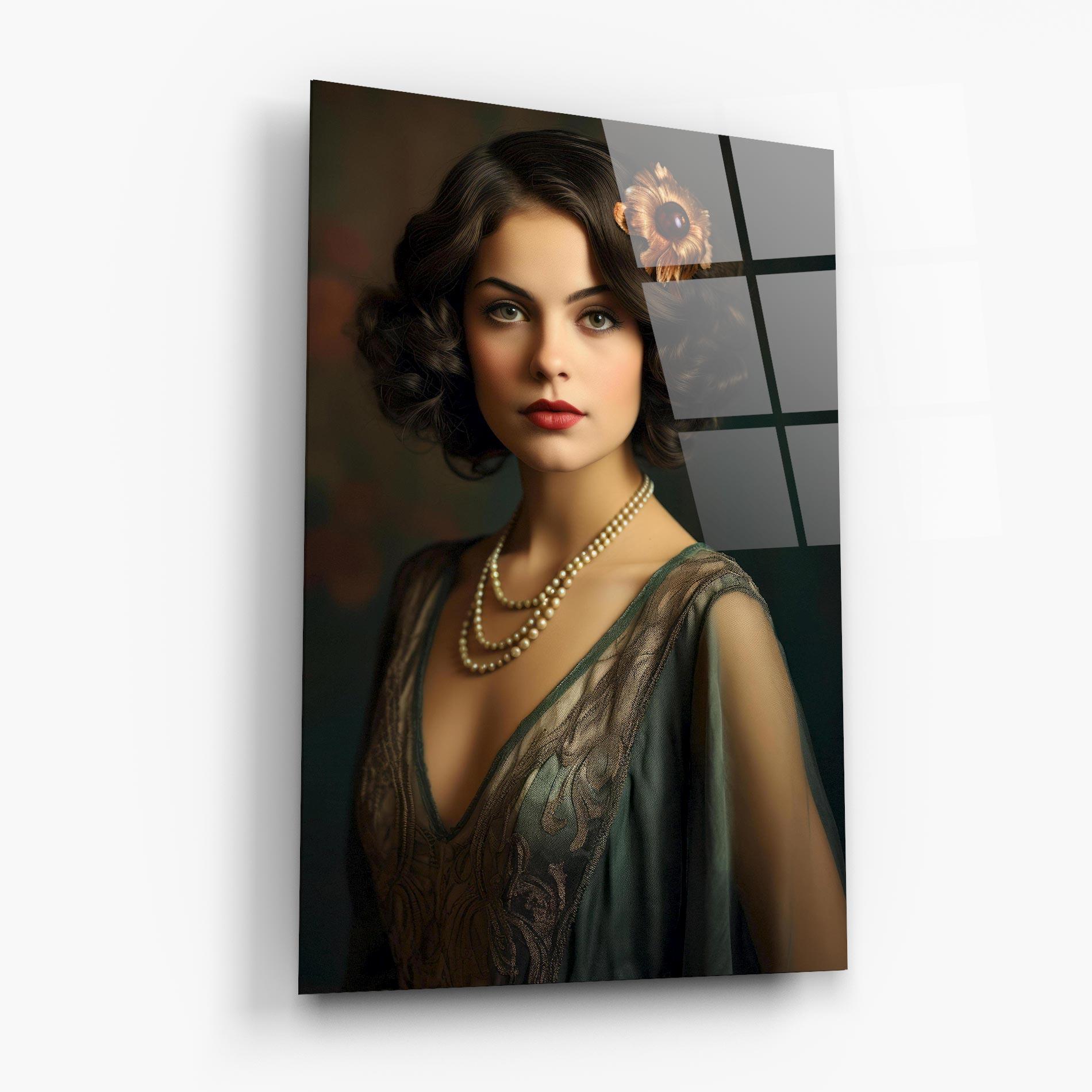 Tablou Sticla Green Vintage Blouse mockup 6